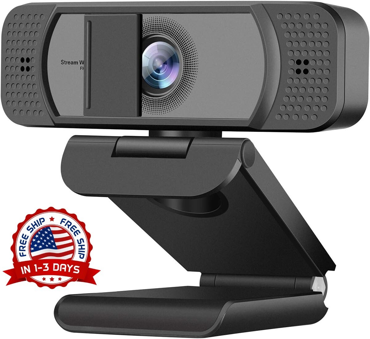 Cámara web 1080P HD para PC con micrófono y con Cobertura de privacidad Nuevo US