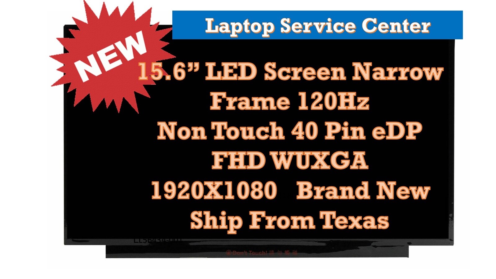 New MSI GF65-THIN-9SD-004US Gaming Display 15.6" FHD LCD IPS 120hz Screen