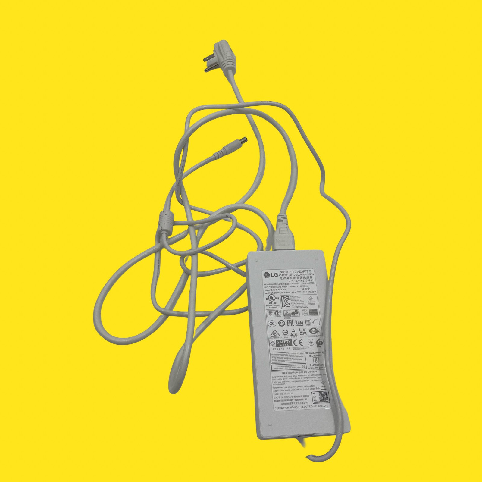 LG switching Adapter 19V 7.37A ads-150kl-19n-3 White #6213 z65/