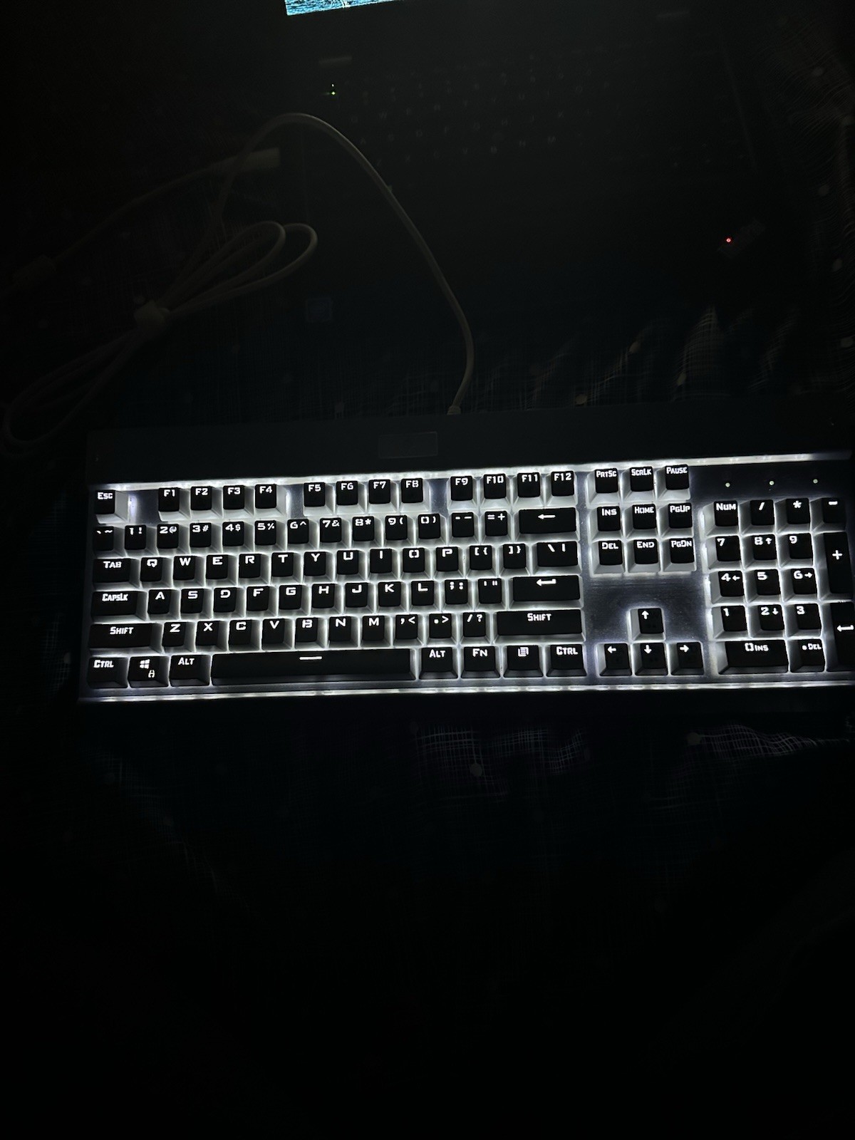 EagleTec KG010 Mechanical Keyboard Wired Ergonomic Blue Switches. READ