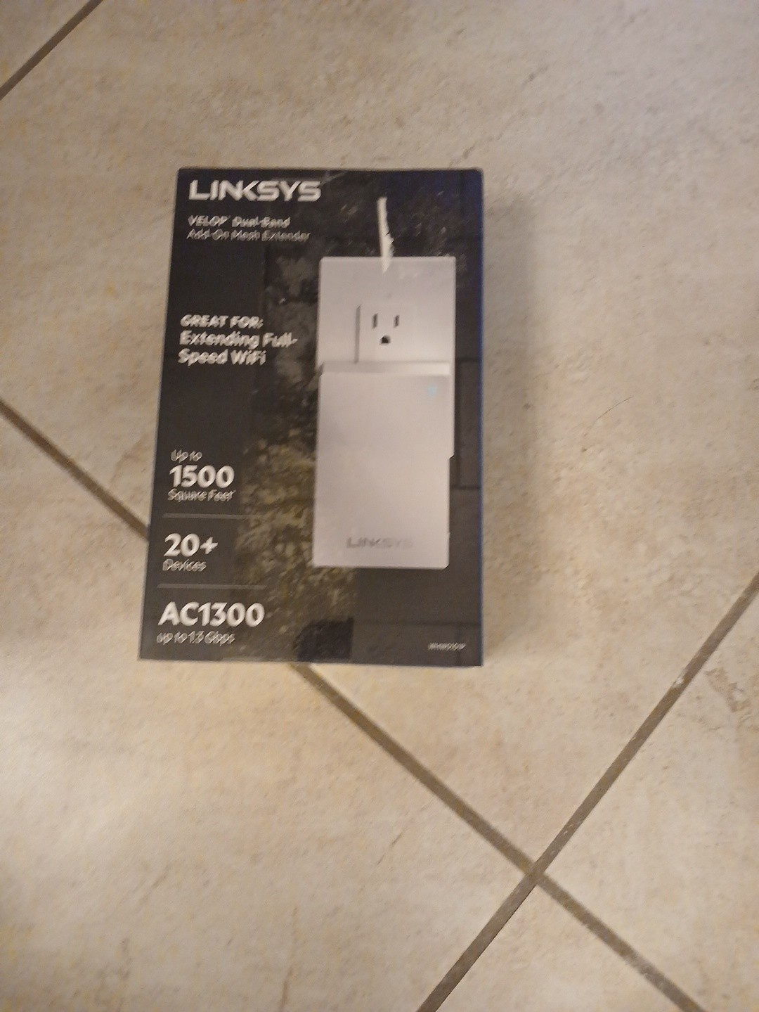 Linksys VELOP Plug-In Dual-Band Add On Mesh Extender , AC1300 , WHW0101P Sealed