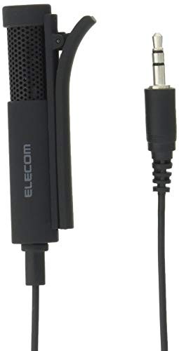 ELECOM Condenser Microphone 3.5mm connection PC microphone with clip 1.6m cable