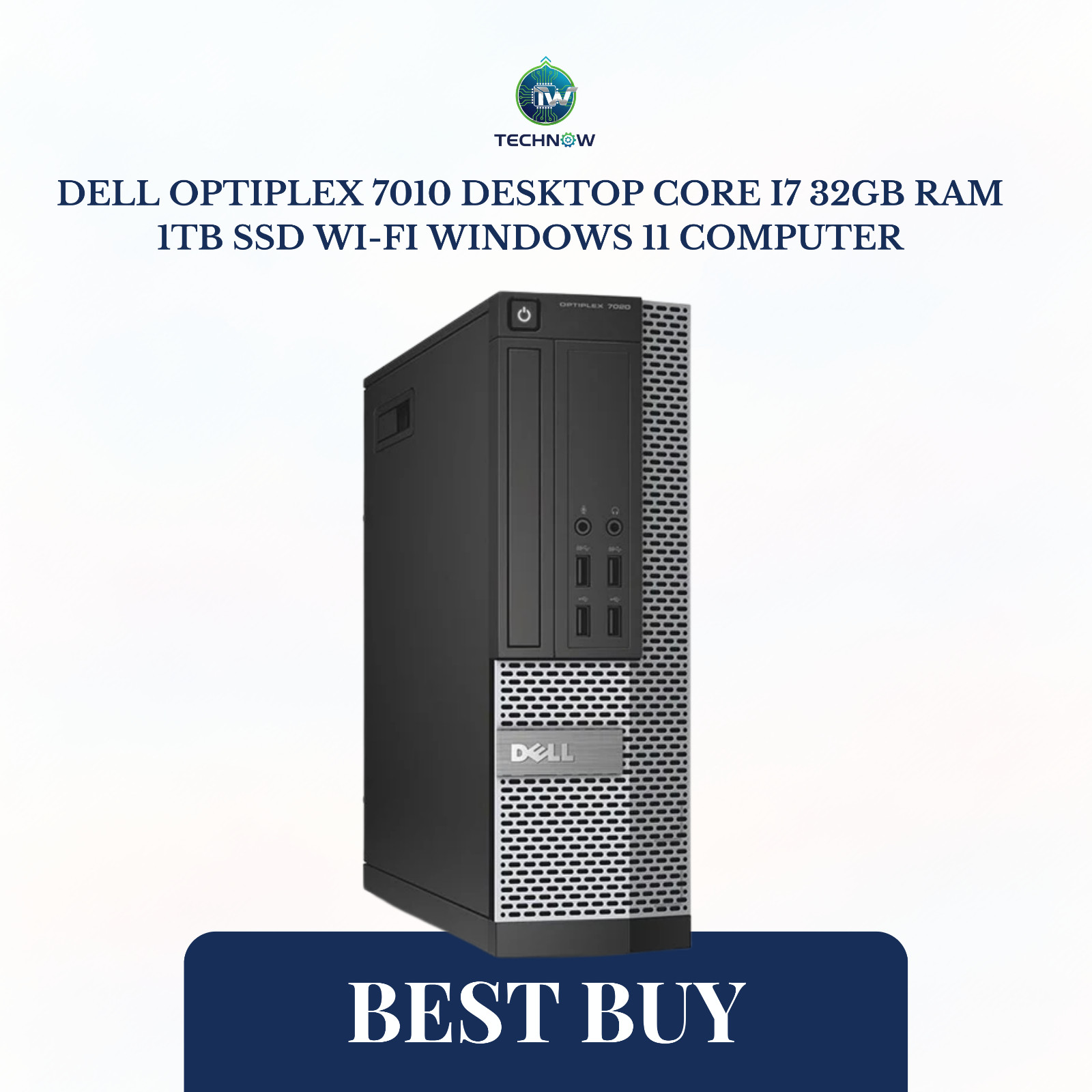 Dell OptiPlex 7010 Desktop Core i7 32GB Ram 1TB SSD Wi-Fi Windows 11 Computer