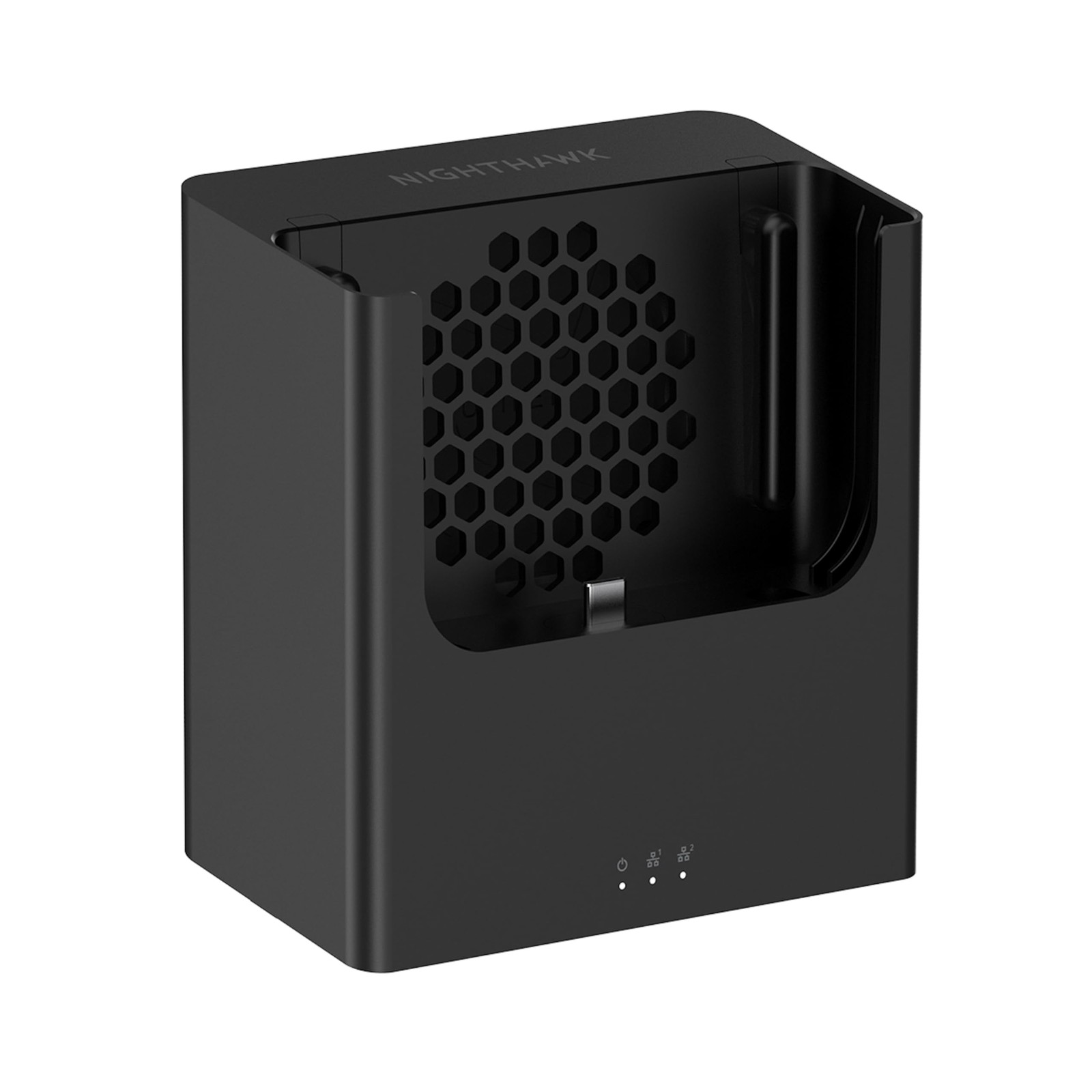 NETGEAR Nighthawk 2-Port Gigabit Ethernet Cradle (MD200) – Power & Black
