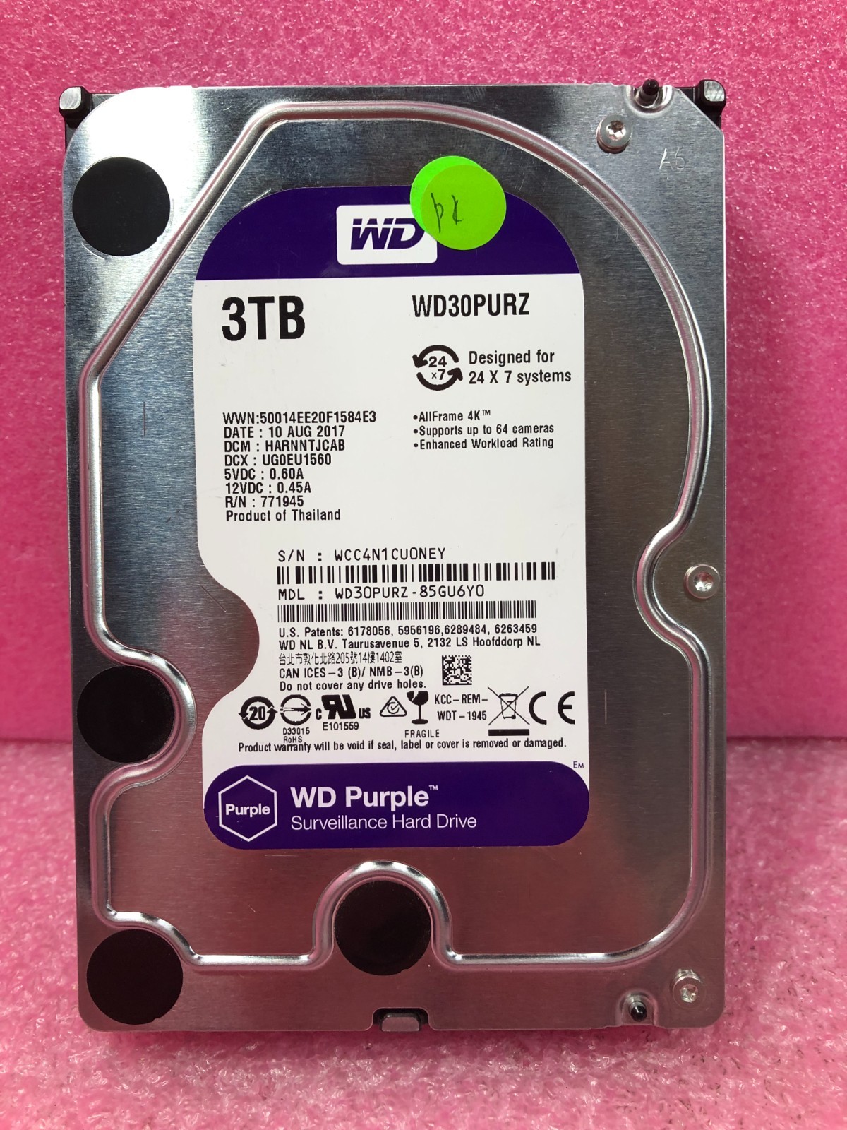 Strong-IT WESTERN DIGITAL WD30PURZ PURPLE 3TB 3.5" HDD