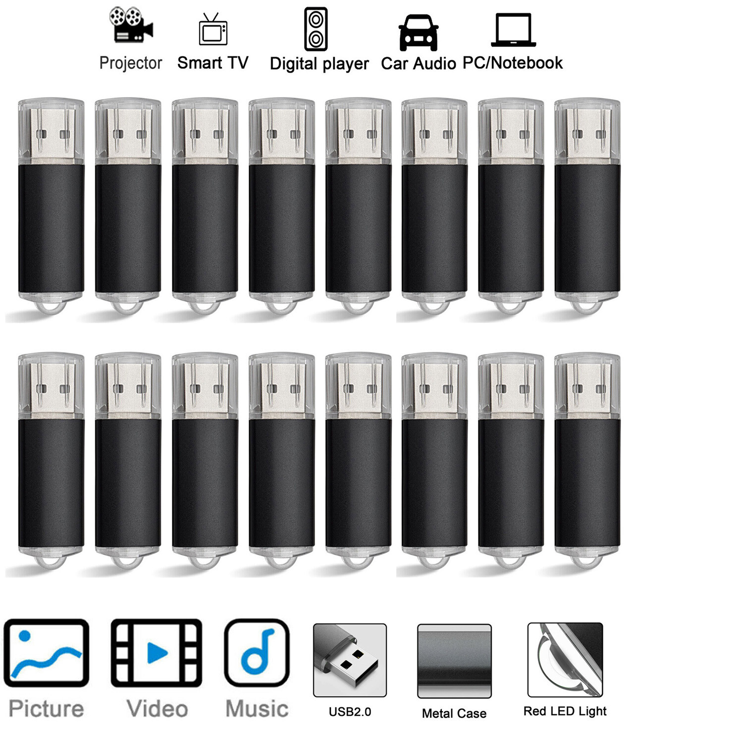 1-50Pcs Lot 1G 2G 4G 8G 16G 32G USB 2.0 Flash Drive Memory Stick Thumb Drives