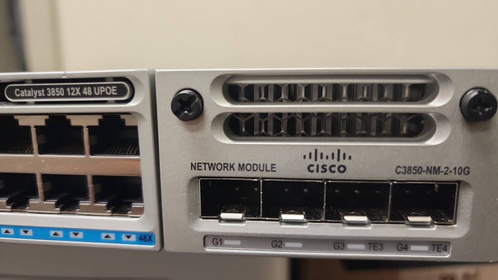 Cisco WS-C3850-12X48U-L 3850 12 MGIG+36 GIG UPOE LAN Base Switch NM-2-10G,2x1100