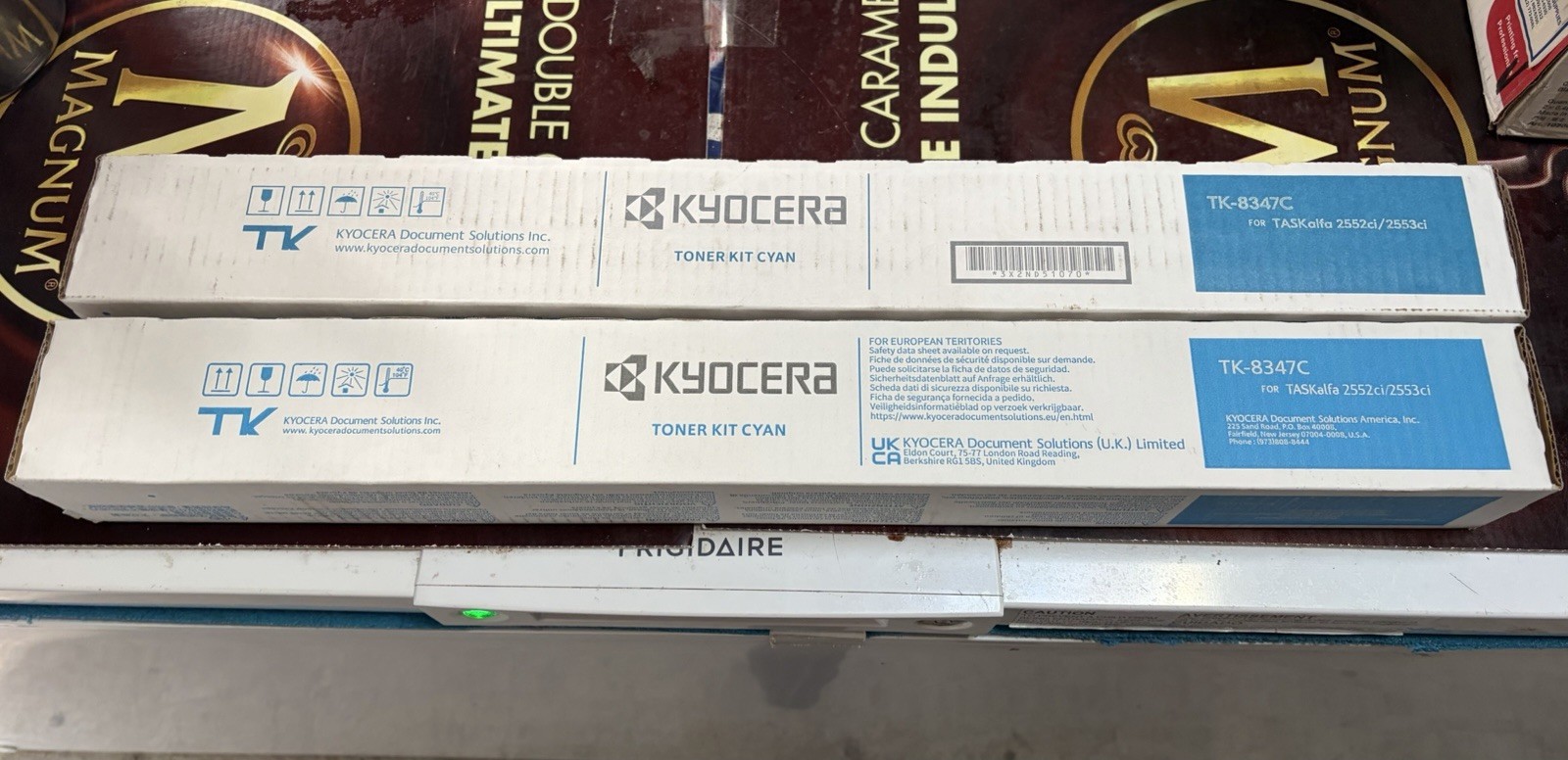 2 Genuine Kyocera Cyan Toner Cartridge TK-8347C TASKalfa 2552ci 2553ci