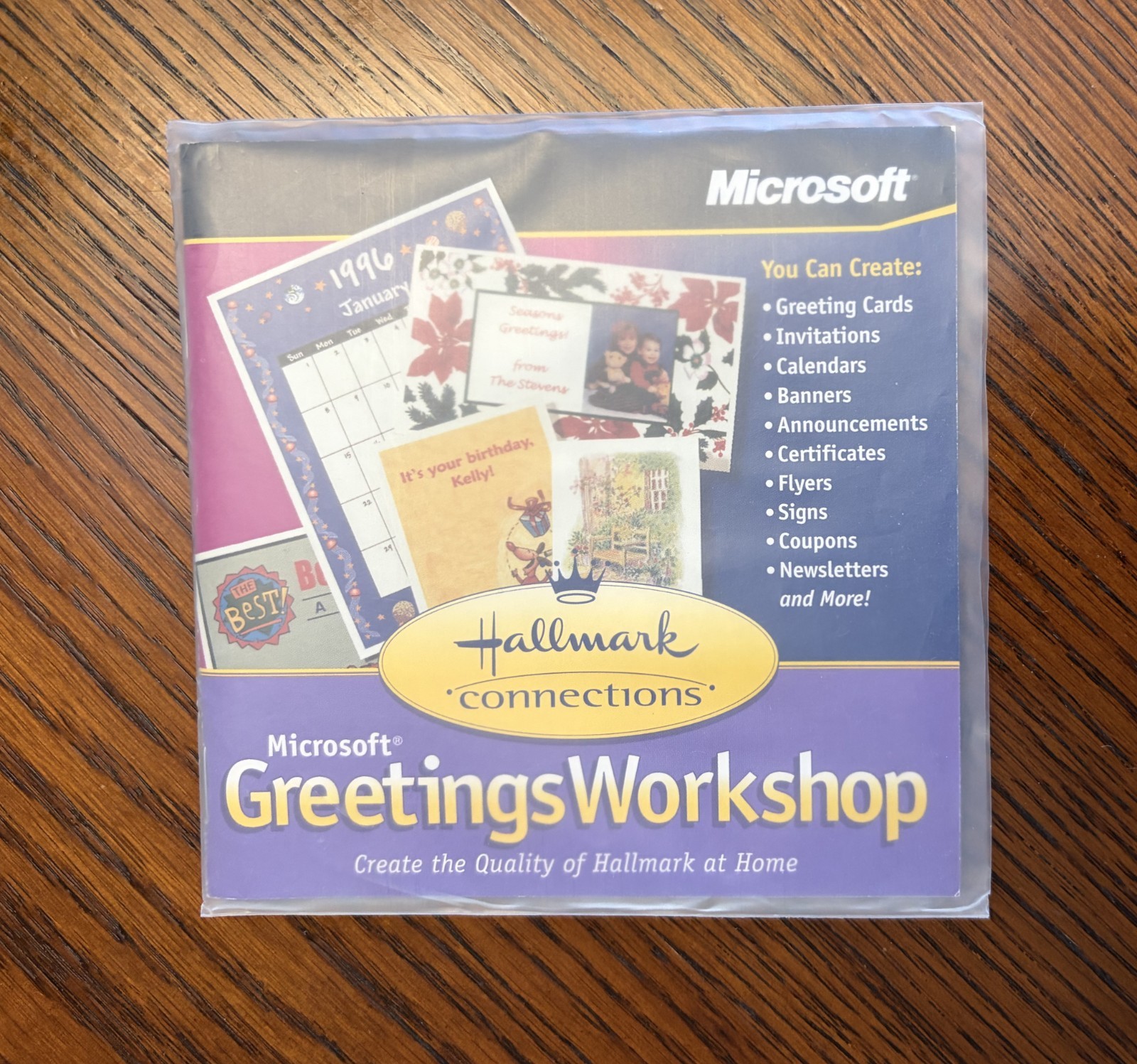 1996 Microsoft Hallmark Greetings Workshop Pamphlet and CD