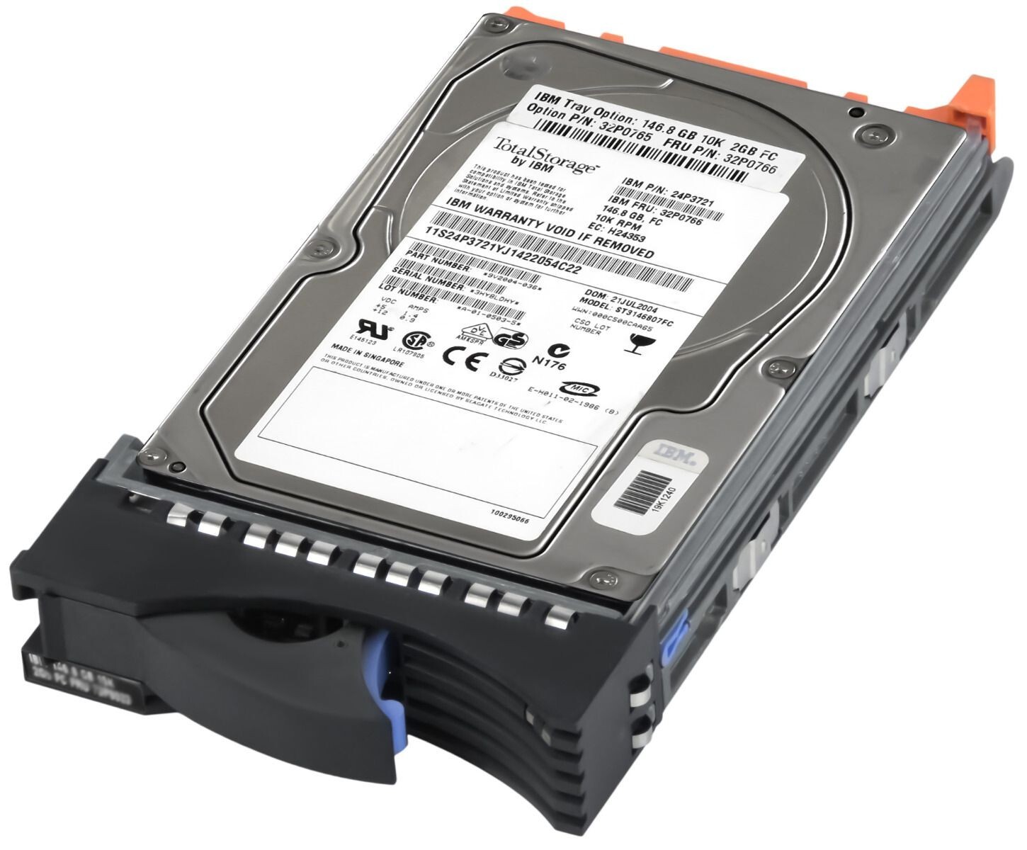 Hard Drive IBM 32P0766 24P3721 ST3146807FC 147GB 10000RPM 8MB FC 3.5''