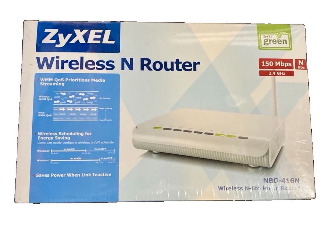ZyXEL NBG416N 150 Mbps 4-Port 10/100 Wireless In-Home Router NEW