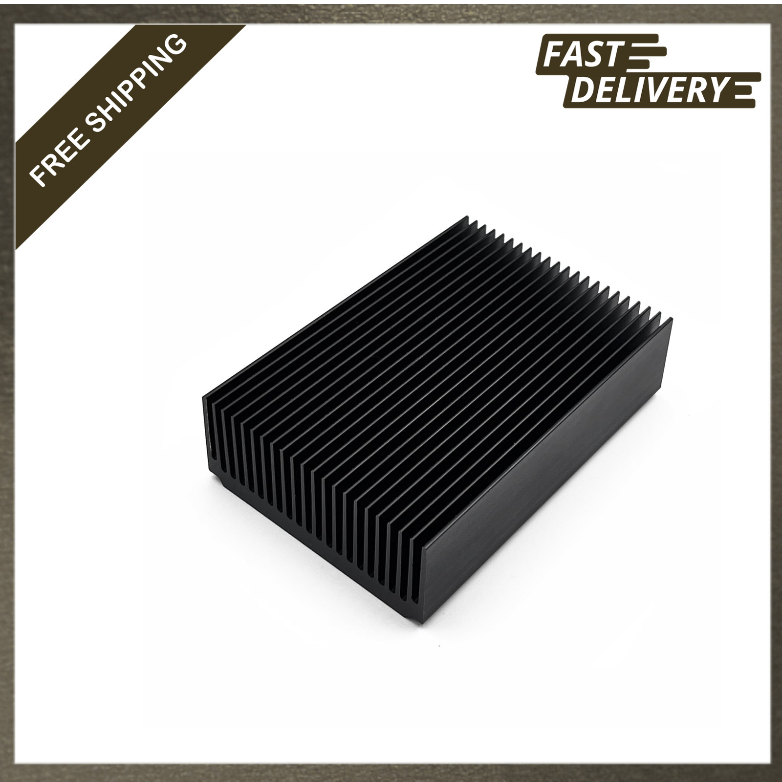 Aluminum Heatsink 100mm Large Black Oxide Cooling Fin 22 Fin 120mm For