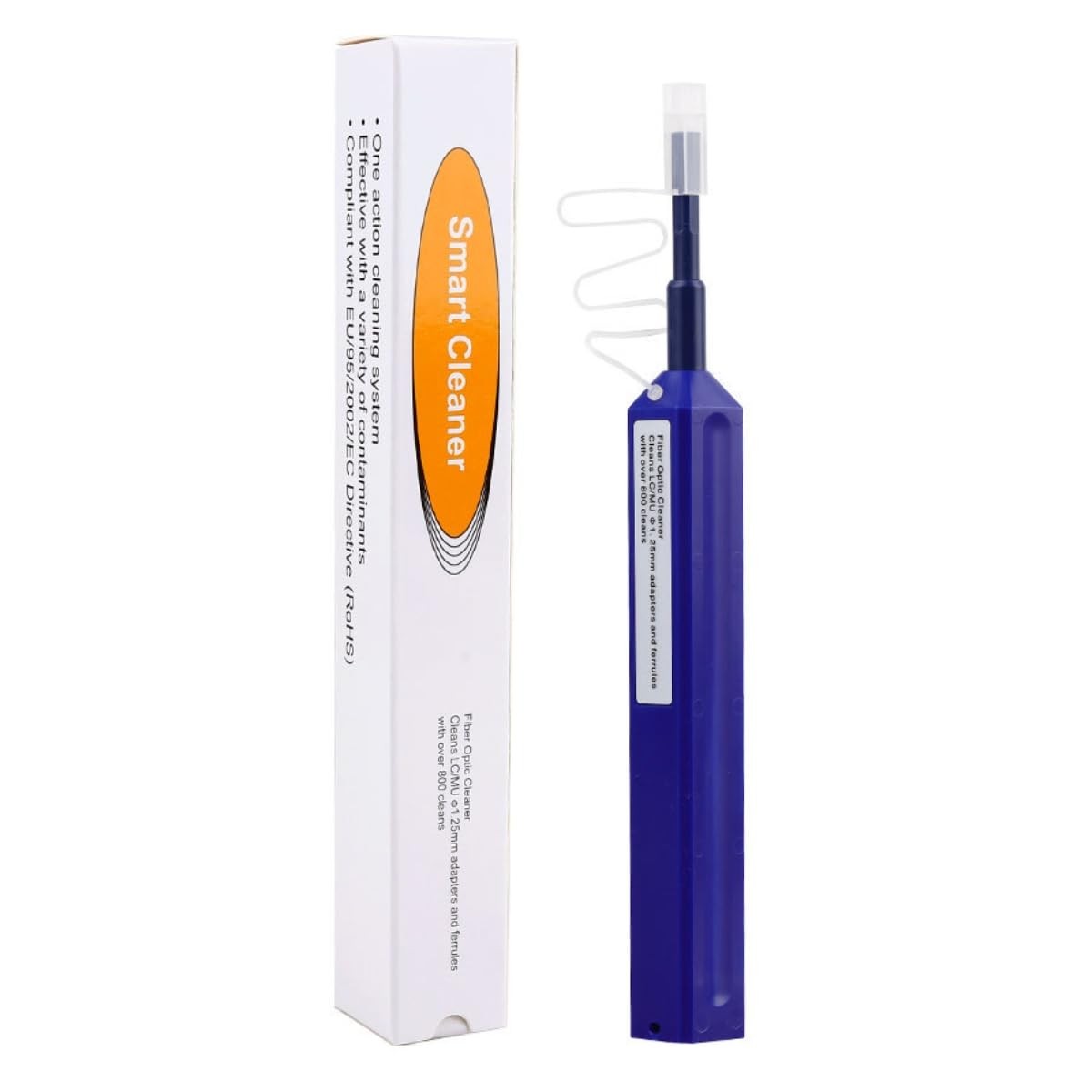 LC Fiber Cleaner Pen.800+ Single Click Fiber Cleaner,1.25mm LCUPC Optical Con...