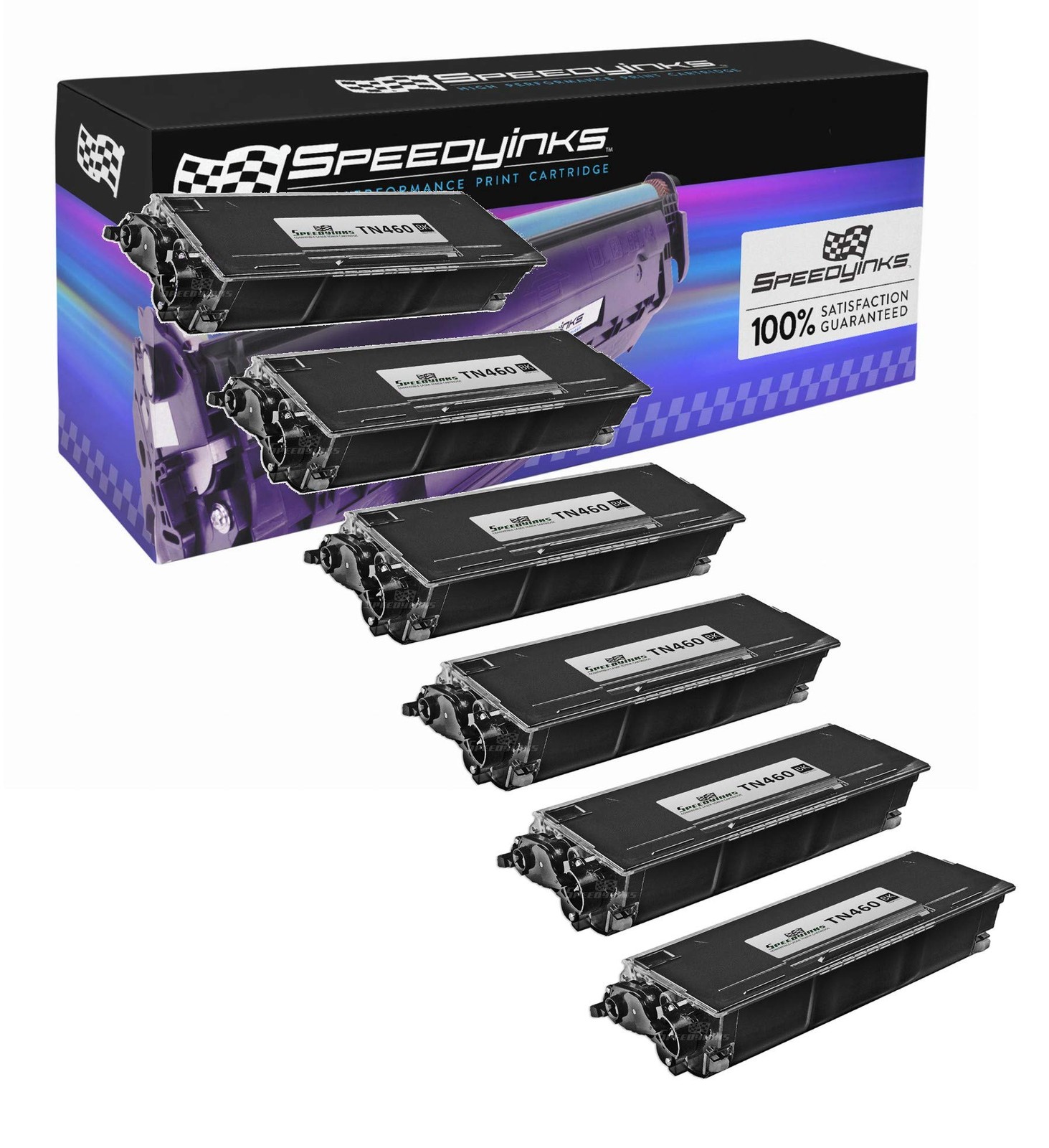 6pk Compatible Brother TN460 High Yield Black Laser Cartridge Unit (TN-460)