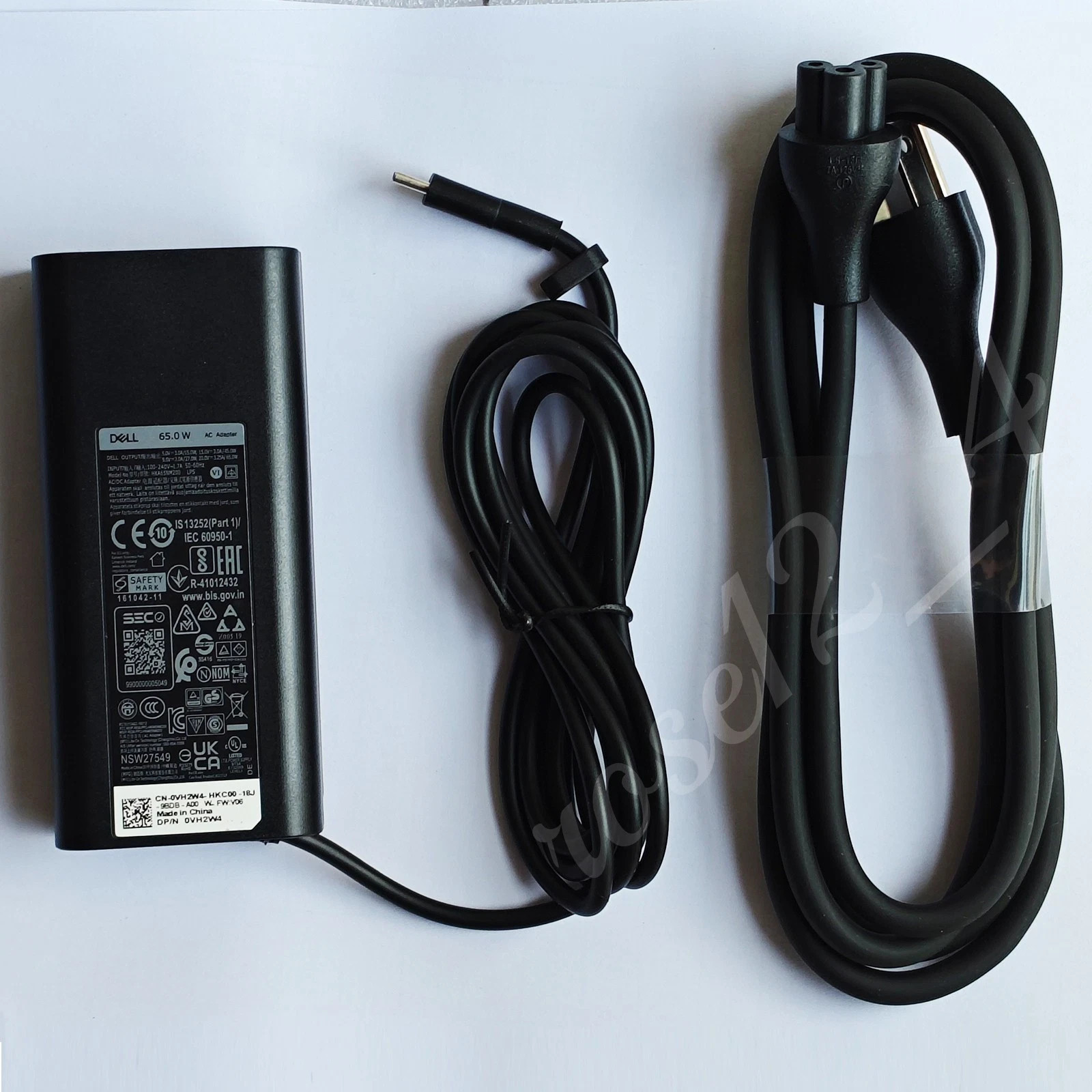 Geniune OEM 65W Dell USB-C Type C Charger AC Power Adapter HA65NM190, DA65NM190