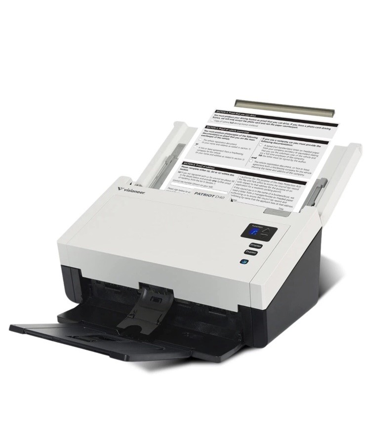 Visioneer Patriot D40 Duplex Scanner for PC and Mac, 70 PPM, Sheetfed 80 Page