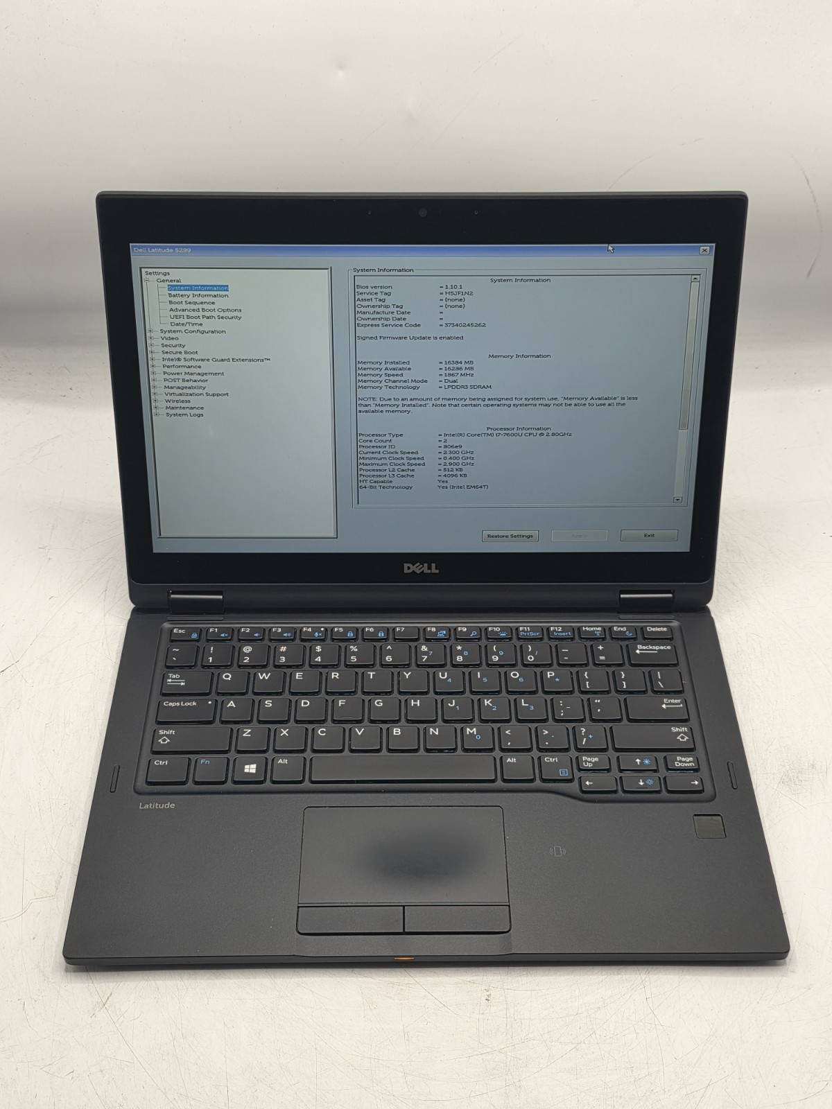 Dell Latitude 5289 12.5" FHD Touch i7-7600U 16GB RAM Bad Batt 