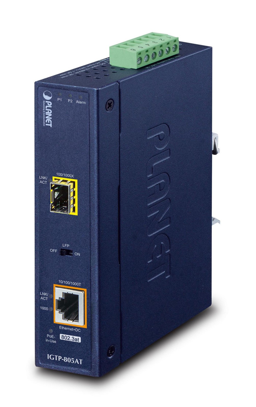 Planet IGTP-805AT IP30 Industrial 10/100/1000Bas to 100/1000X SFP Converter ~E~