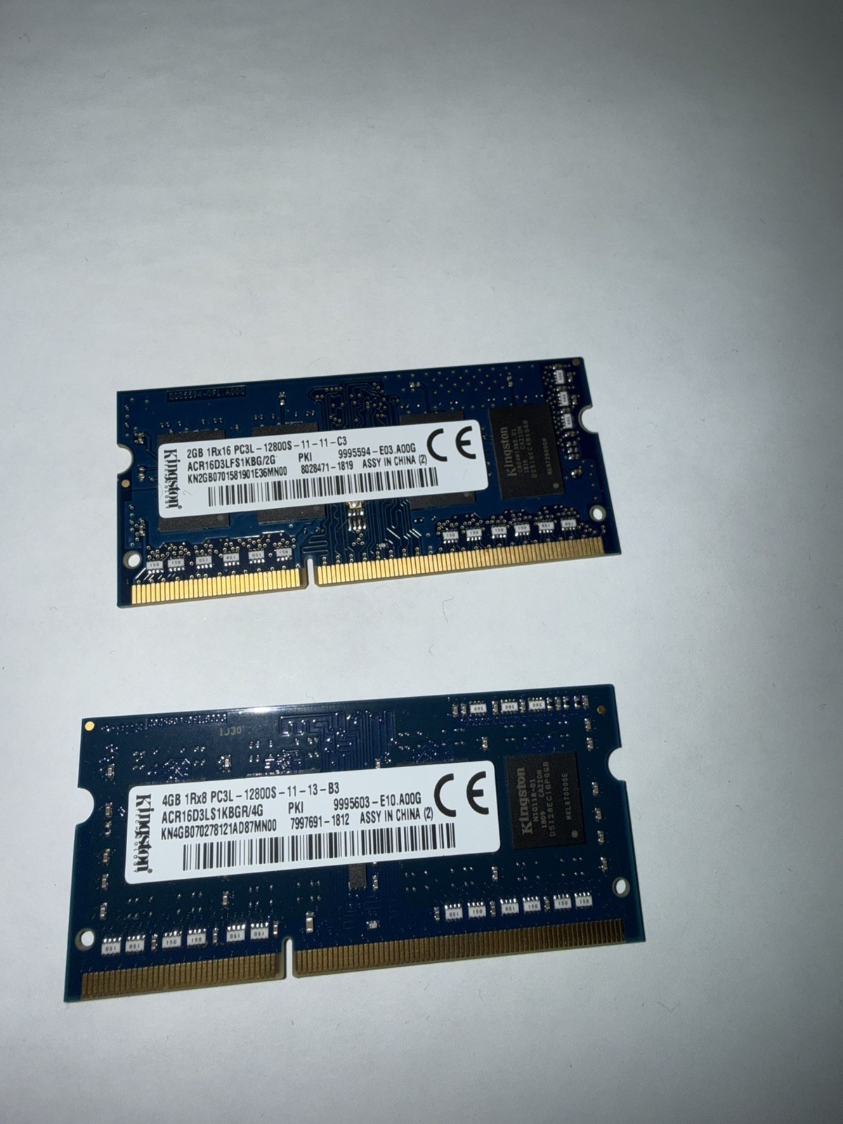 Two Kingston 4GB+2GB 1Rx8 DDR3 RAM PC3L-12800S-11-13-B3 Laptop Memory RAM 
