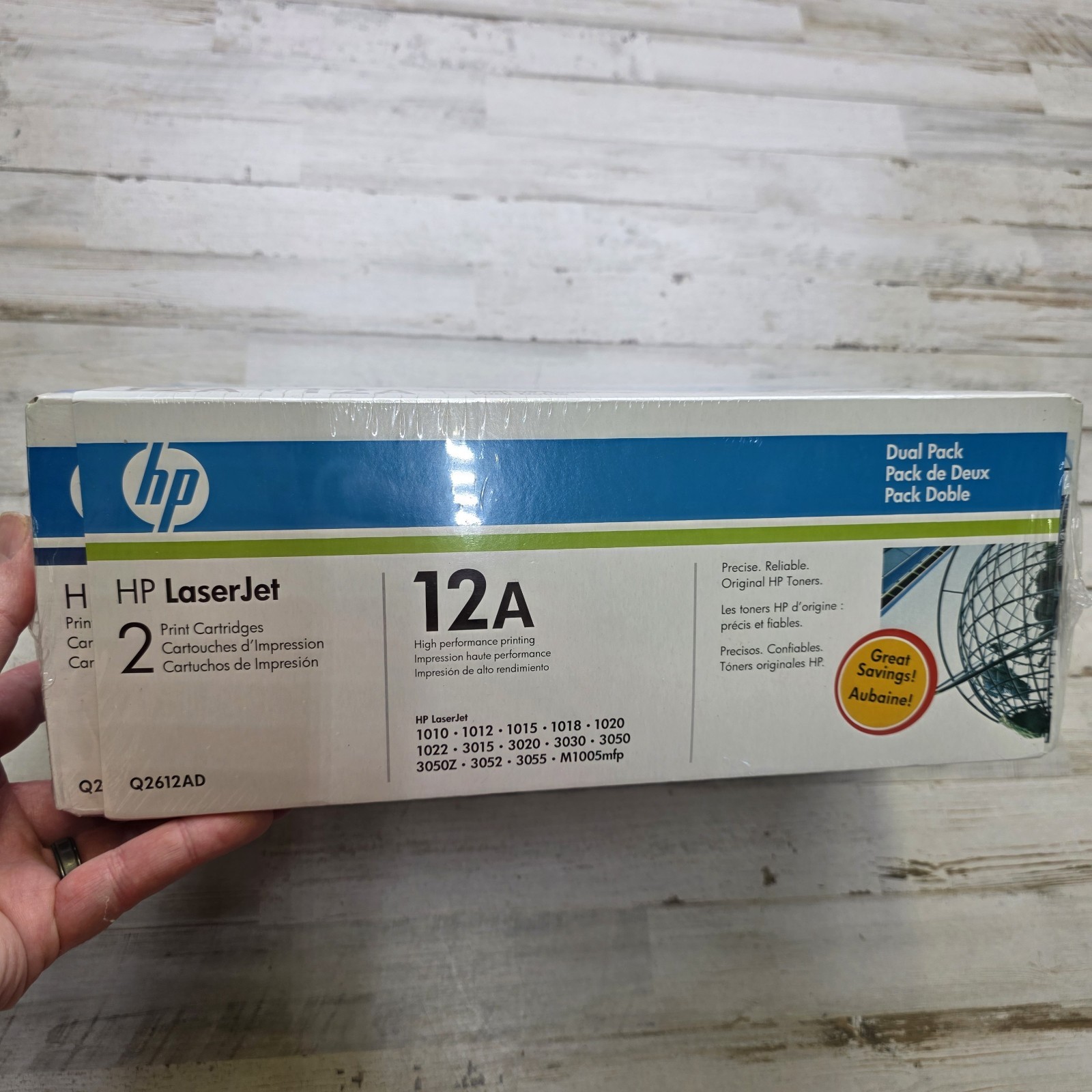 HP 12A Toner Cartridge Black Genuine OEM Q2612AD New Sealed 2 Pack Set 2pk Lot