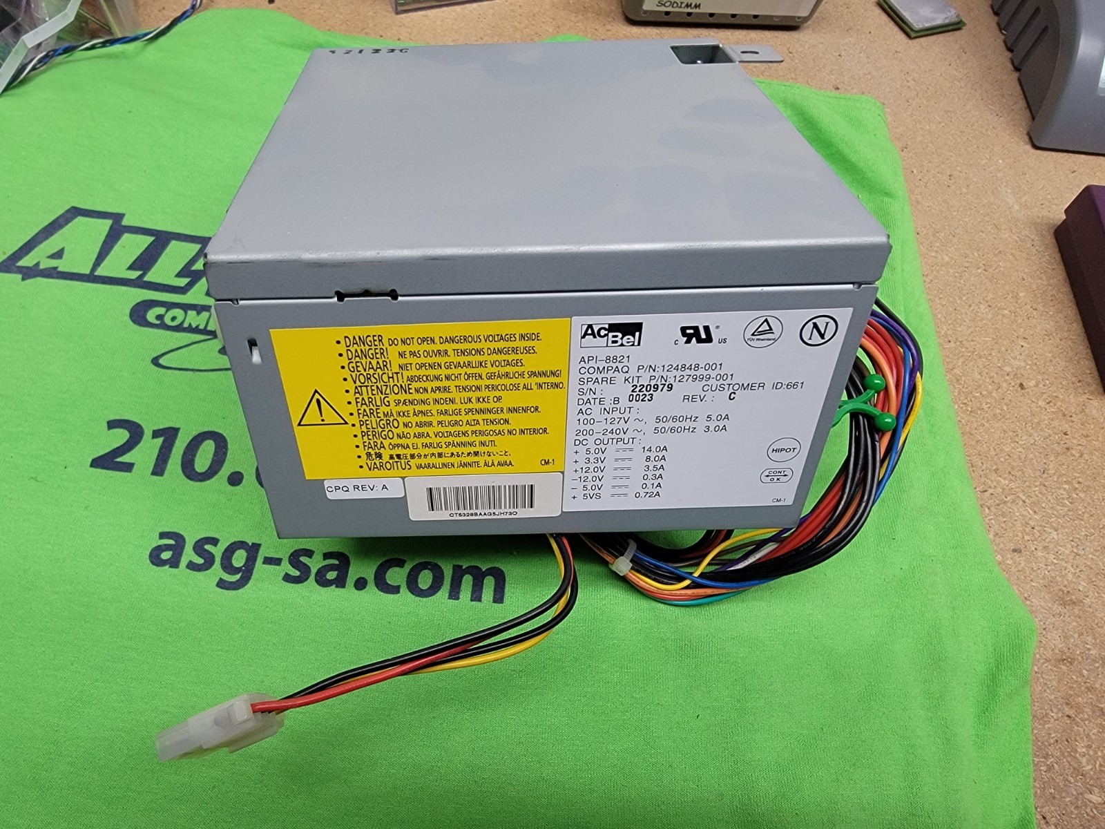 Compaq 124848-001 20 PIN ATX Power Supply - ACBEL API-8821