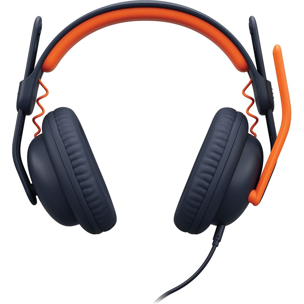 Logitech Core Zone Learn Over-Ear USB-C Wired Headset in Classic Blue and Orange