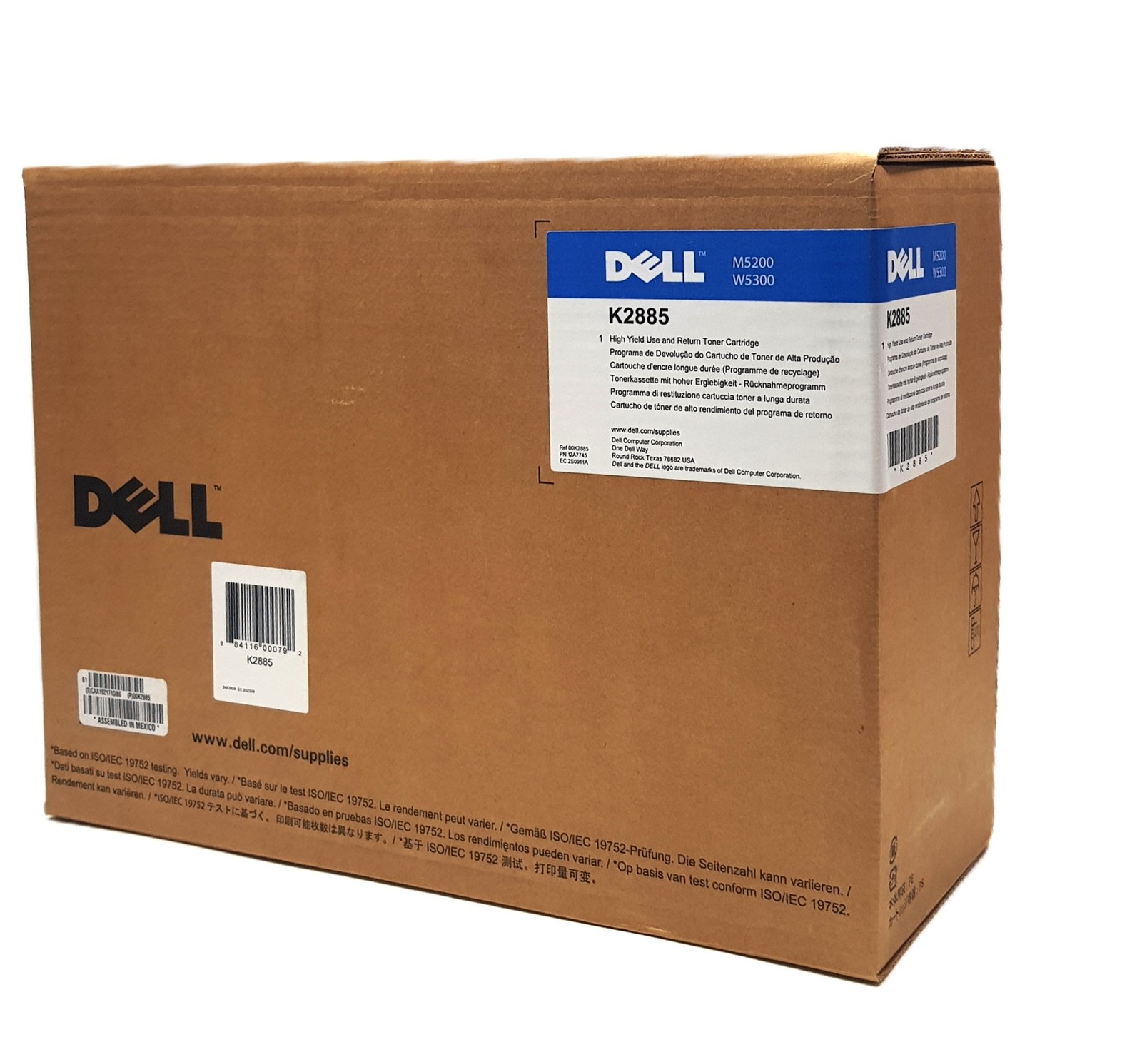 Dell M5200 M5200N W5300 W5300N Black High Yield Laser Toner Cartridge K2885