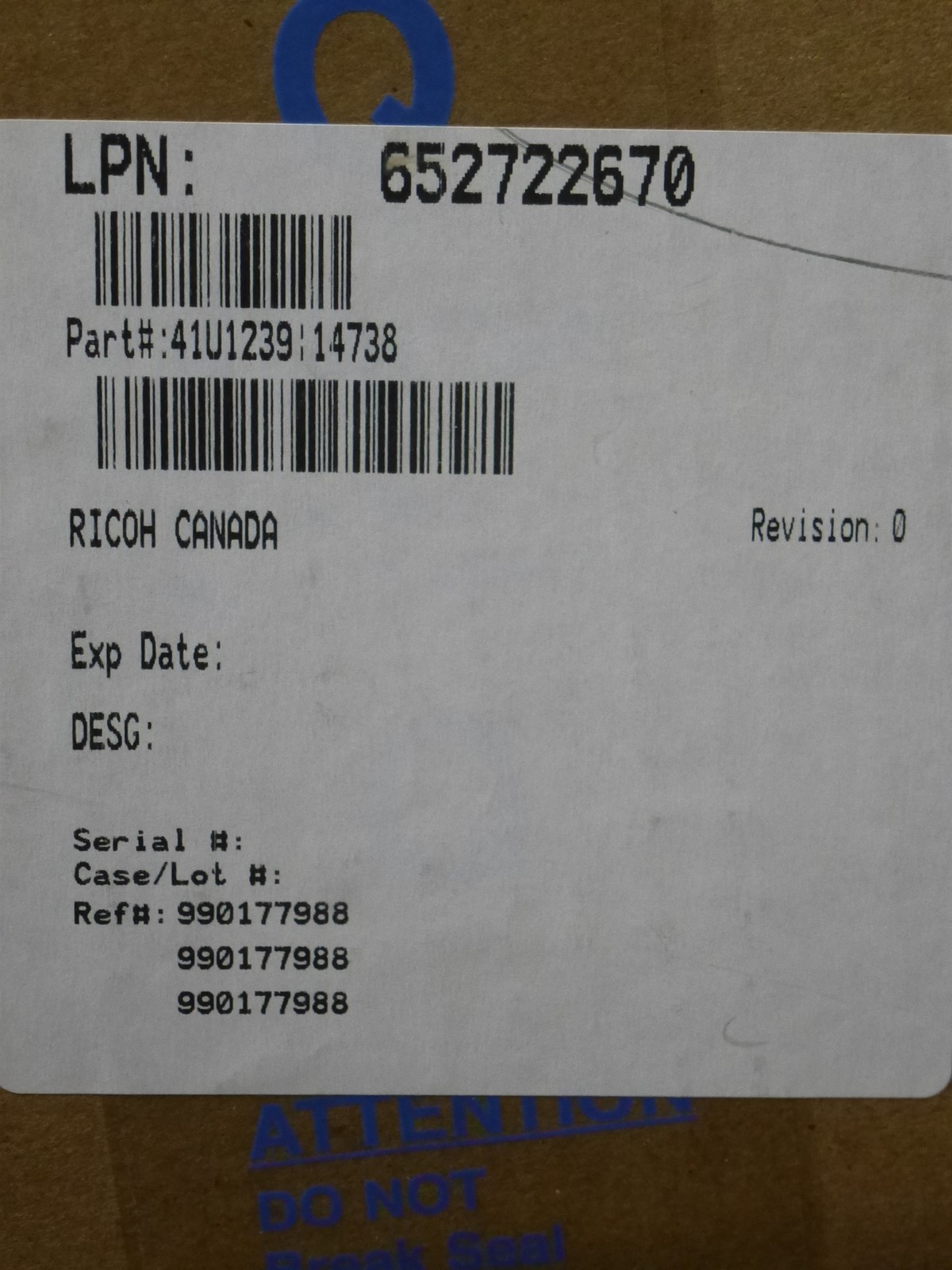 RICOH IBM 41U1239 59241U1239 Teflon Belt InfoPrint 4100 NEW