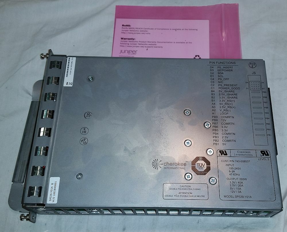 Juniper PWR-M10i-M7i-AC M10i/M7i AC Power Supply Used