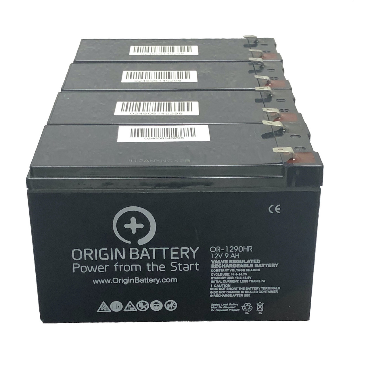 APC SU1400RM2U Battery Replacement Kit - 4 Pack 12V 9AH High-Rate Discharge