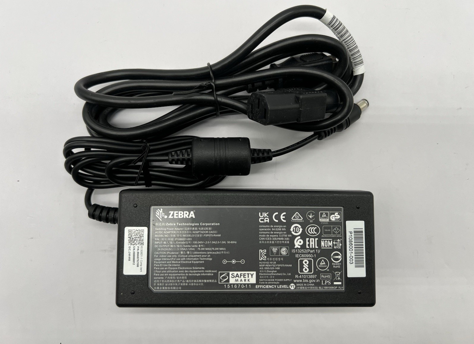 Lot of 50 Zebra FSP075-RAAM Power Adapter P1086001-003
