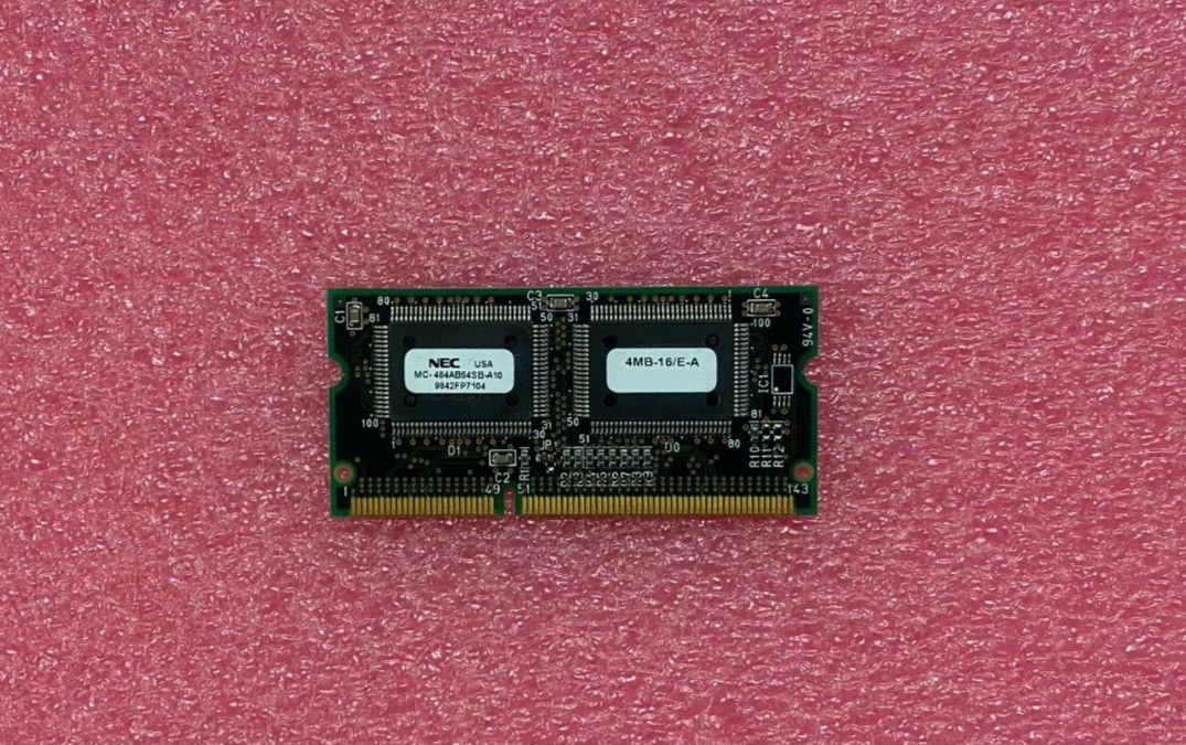 Vintage & New NEC 4MB 144pin SGRAM MC-484AB64SB-A10 HP: 1818-7742 D8116-63001