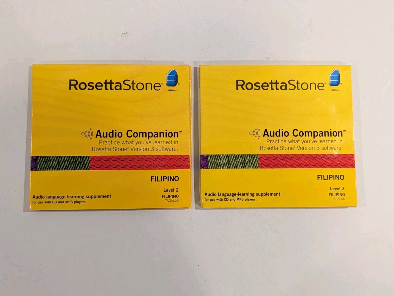 Filipino Tagalog  Rosetta Stone Audio Companion CDs Levels 2 & 3 | 4 Discs Each