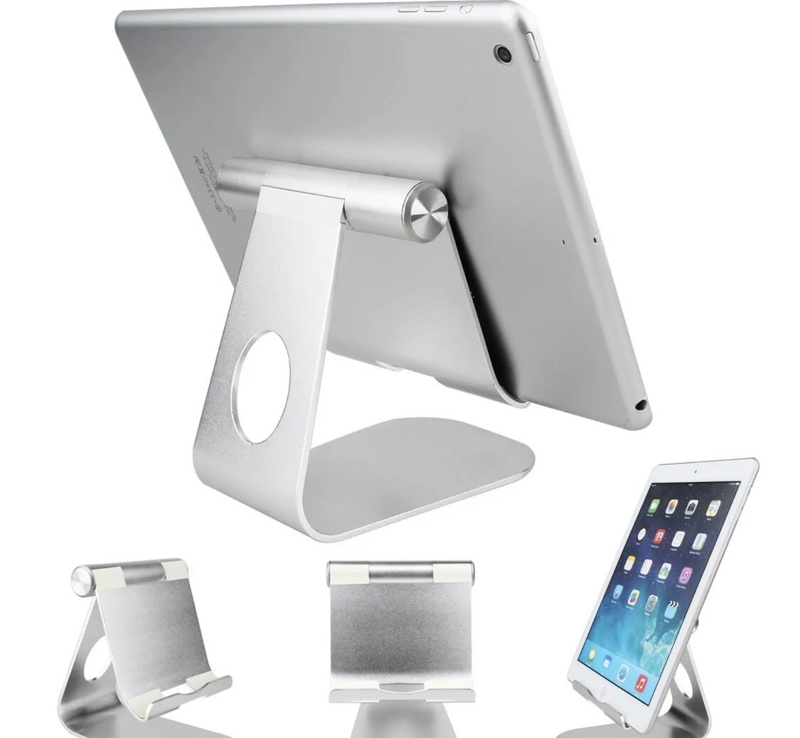 Oenbopo 360 Rotatable Aluminum Desktop Holder Tablet Stand for iPhone iPad Ta...