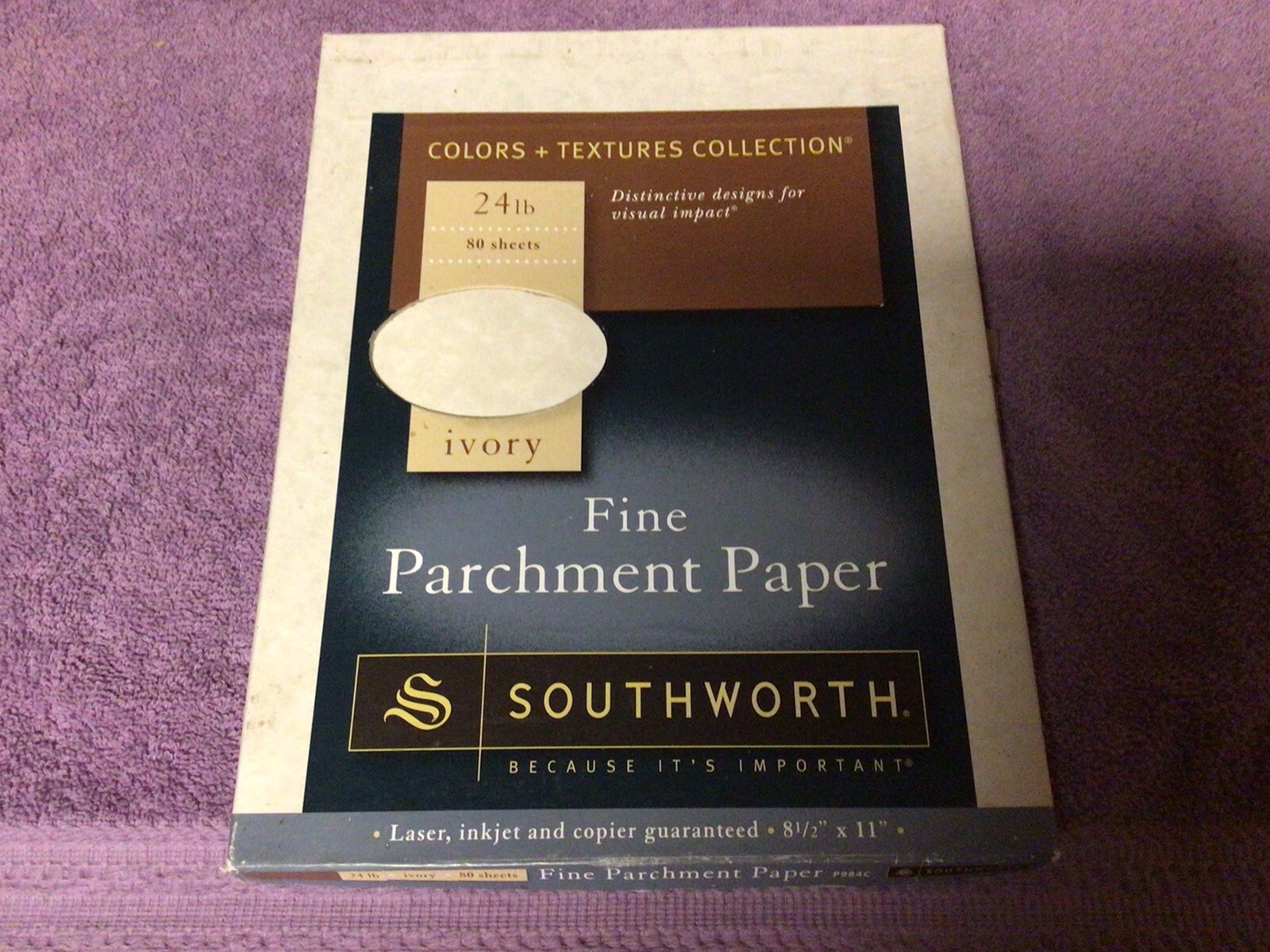 Southworth fine parchment paper 80 pcs Ivory  new open box 24lb 8 1/2 x 11 P984C
