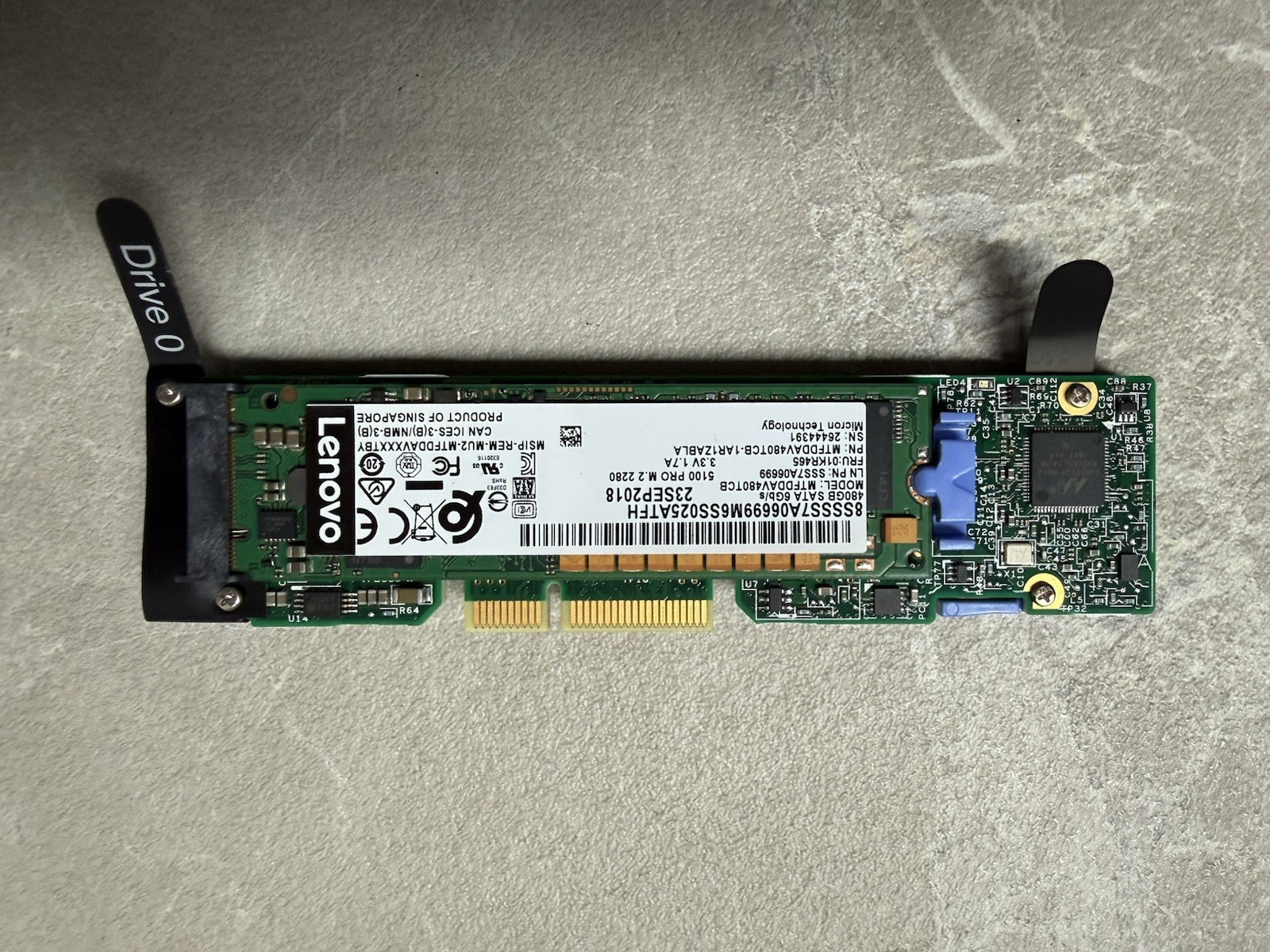 Lenovo ThinkSystem 01KN512 Boot RAID Kit with 2x M.2 SSD 480GB SATA