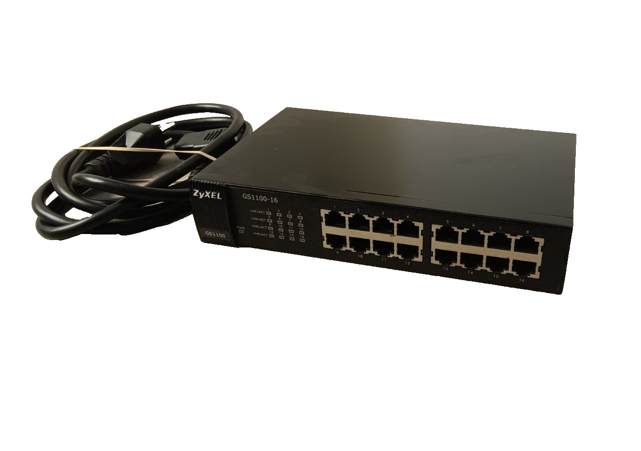 ZyXEL GS1100-16 16-Port Gigabit Ethernet Switch | tested working