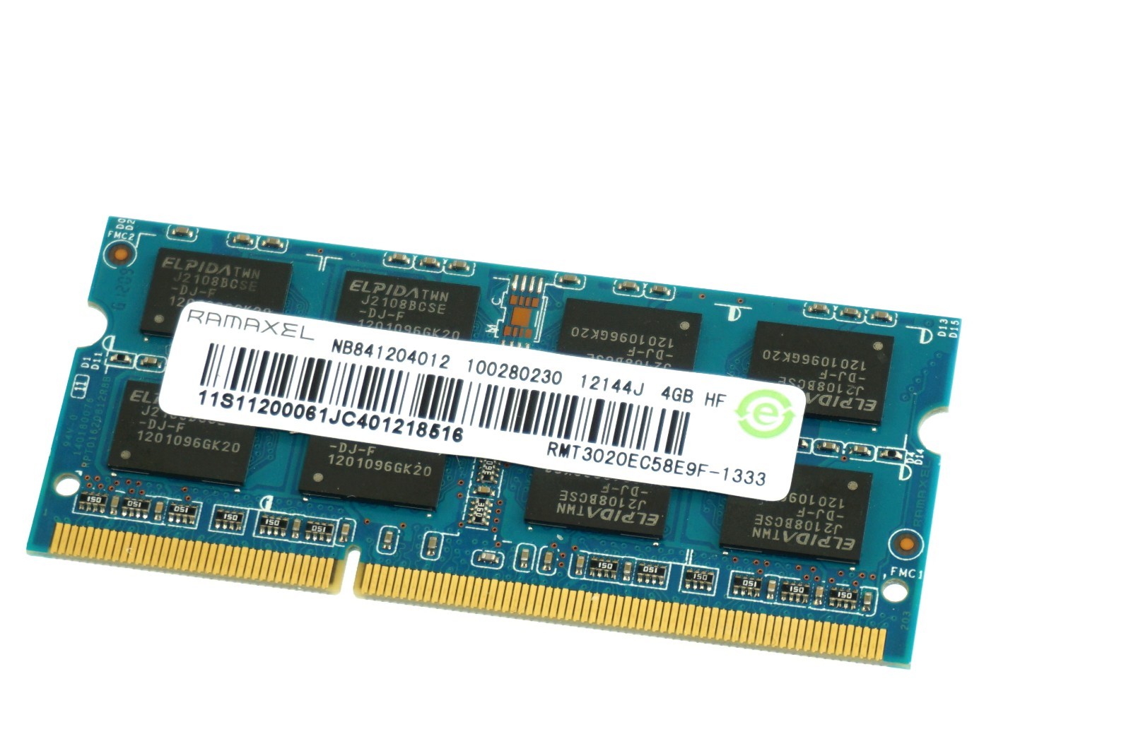 RMT3020EC58E9F-1333 GENUINE RAMAXEL MEMORY 4GB DDR3 PC3-10600 (CA68)