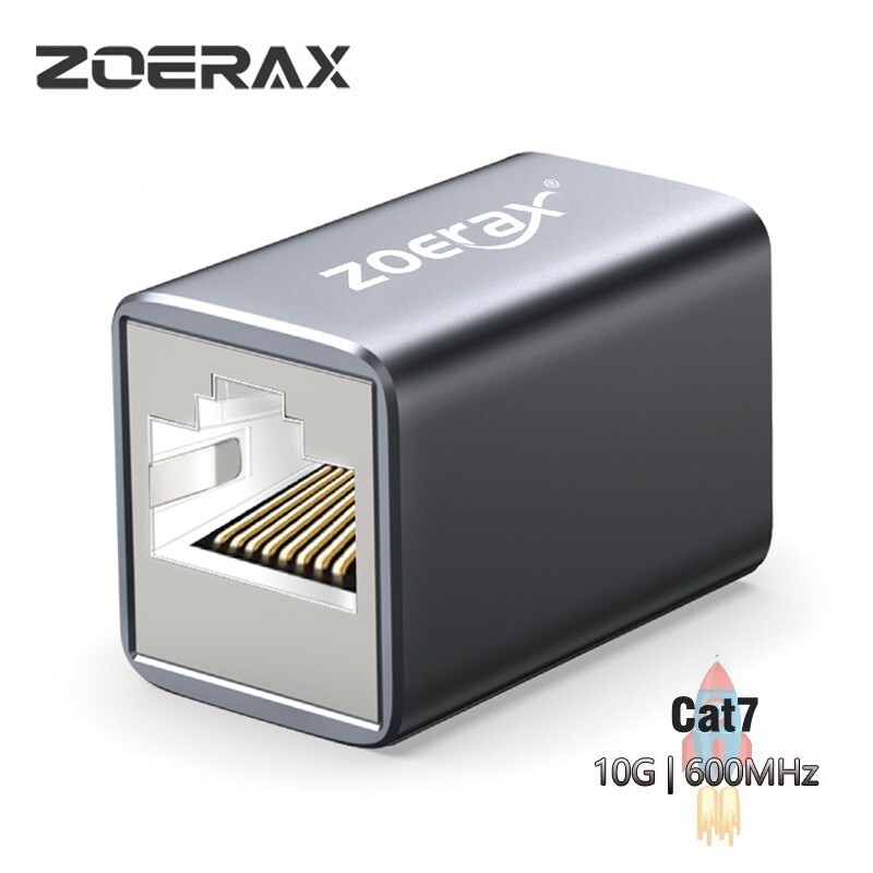 ZoeRax 10-Pack RJ45 Shielded Coupler Extender Female to Female for CAT5/6/7/8