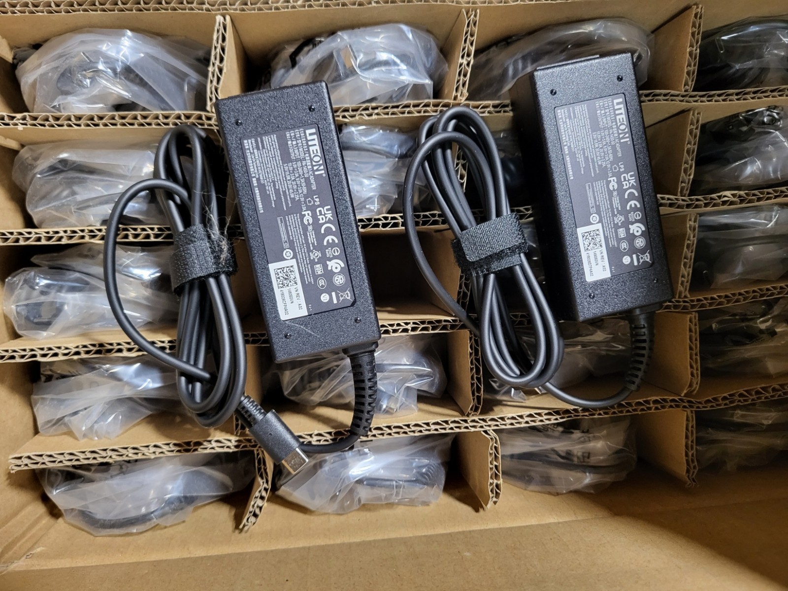 X2  Liteon PA-1450-50 Genuine Ac Adapter Charger 45W 20V 2.25A  NO Power Cord