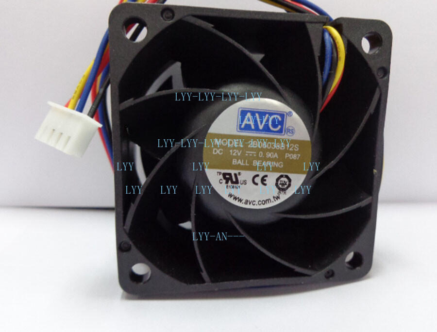 AVC 6CM 6038 2B06038B12S P087 12V 0.90A Controlled Speed 4-pin Cooling Fan