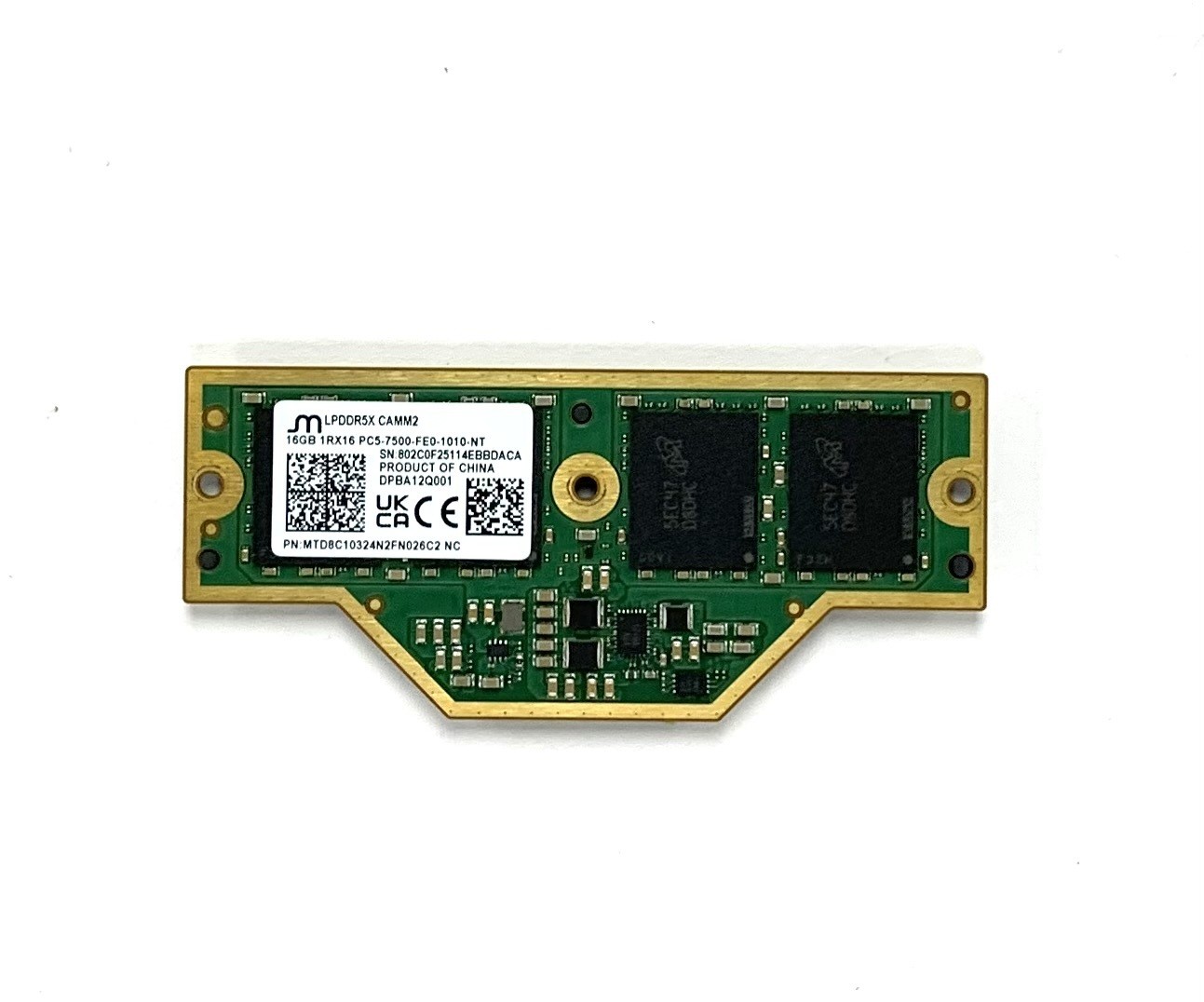U86069 Micron 16GB Memory Module  LPDDR5X  3750MHz  CAMM2 MTD8C10324N2FN G1N