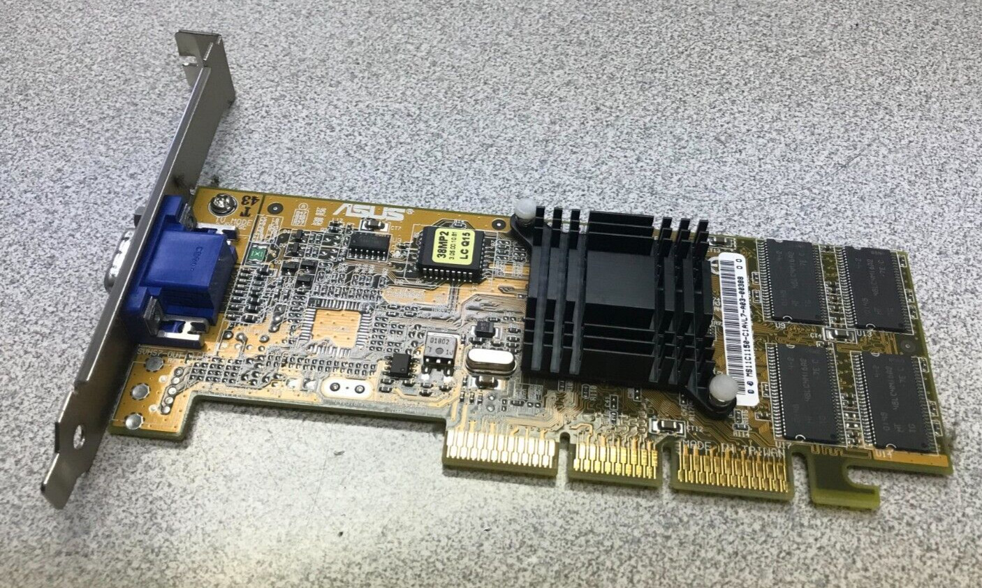 Asus V3800M-LP 32 mb AGP graphic video card,  ship today