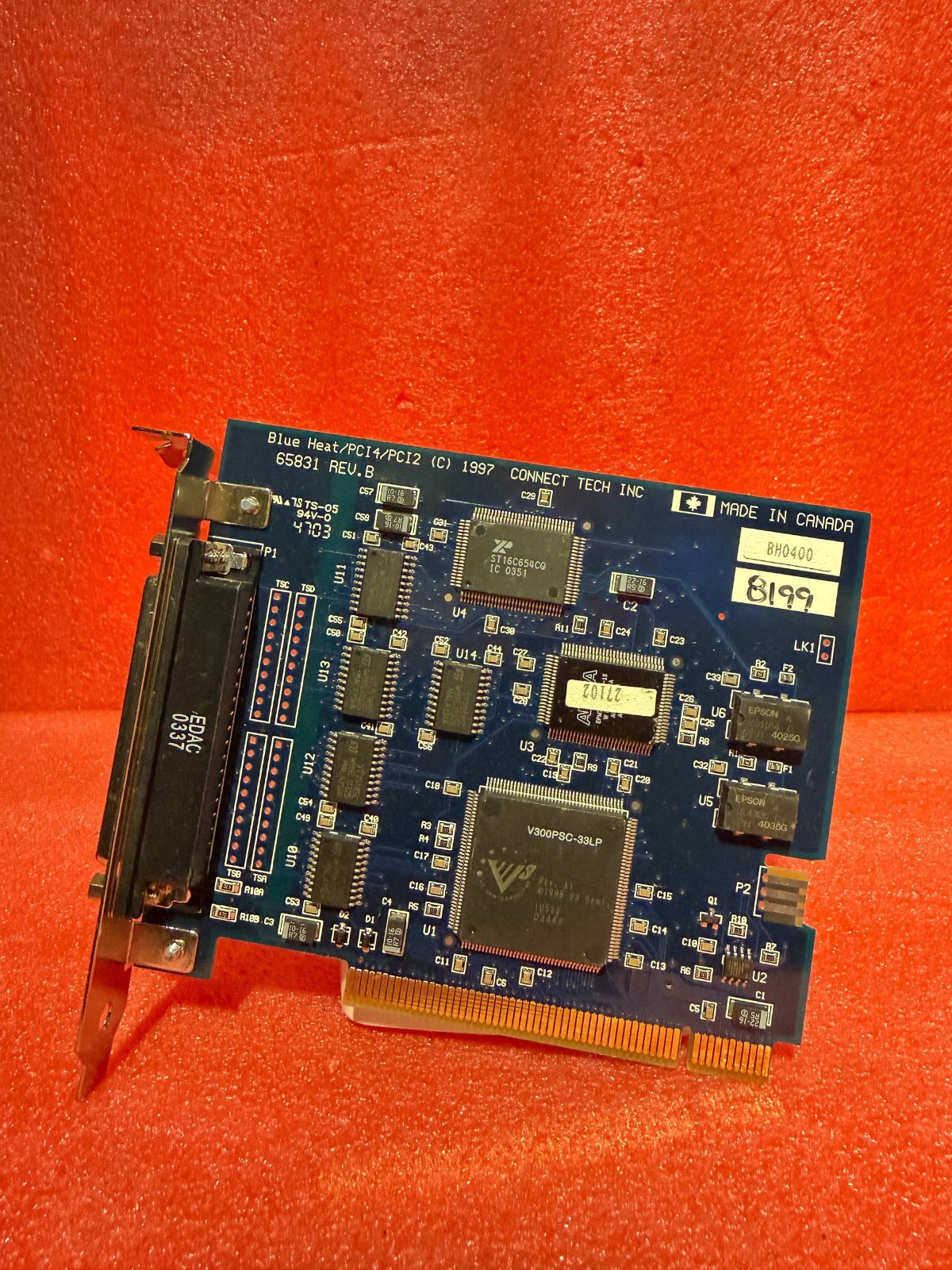 Connect Tech Blue Heat PCI4/PCI2 4-Port PCI Adapter 65831 Rev B / BH0400