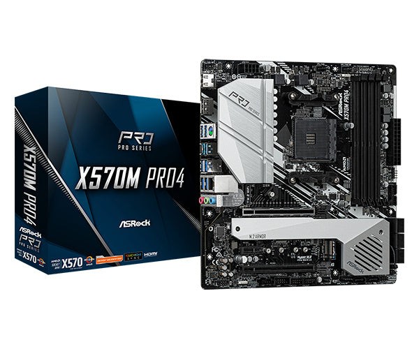 ASRock X570M Pro4 Motherboard — New | 3-Year Manufacturer's Warranty