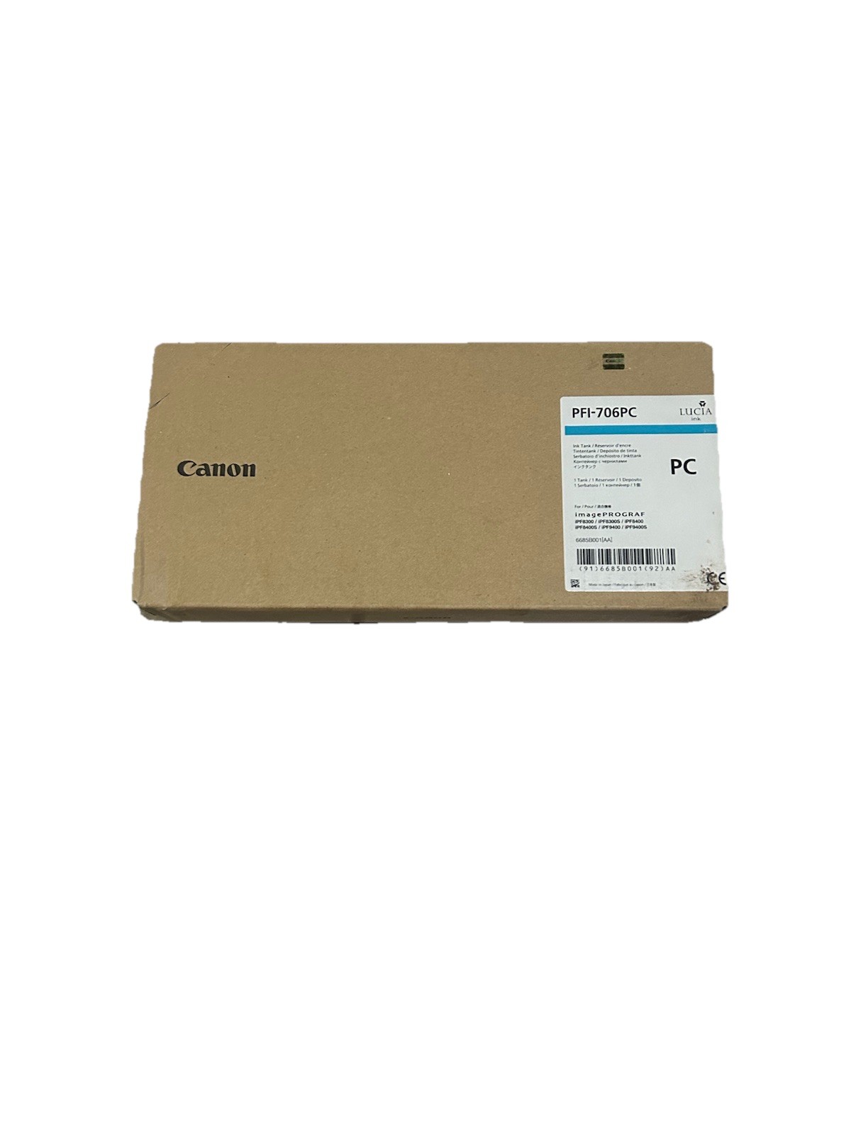 Expired 2016 Genuine Canon 700ml Photo Cyan Ink Tank PFI-706PC IPF8300 IPF9400