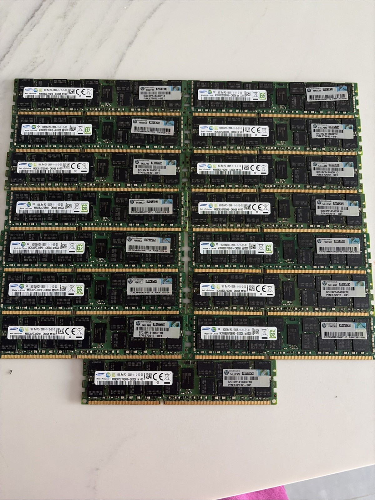 M393B1K70DH0-YH9 Samsung 8GB PC3L-10600R DDR3-1333MHz ECC Reg Dual Rank Memory