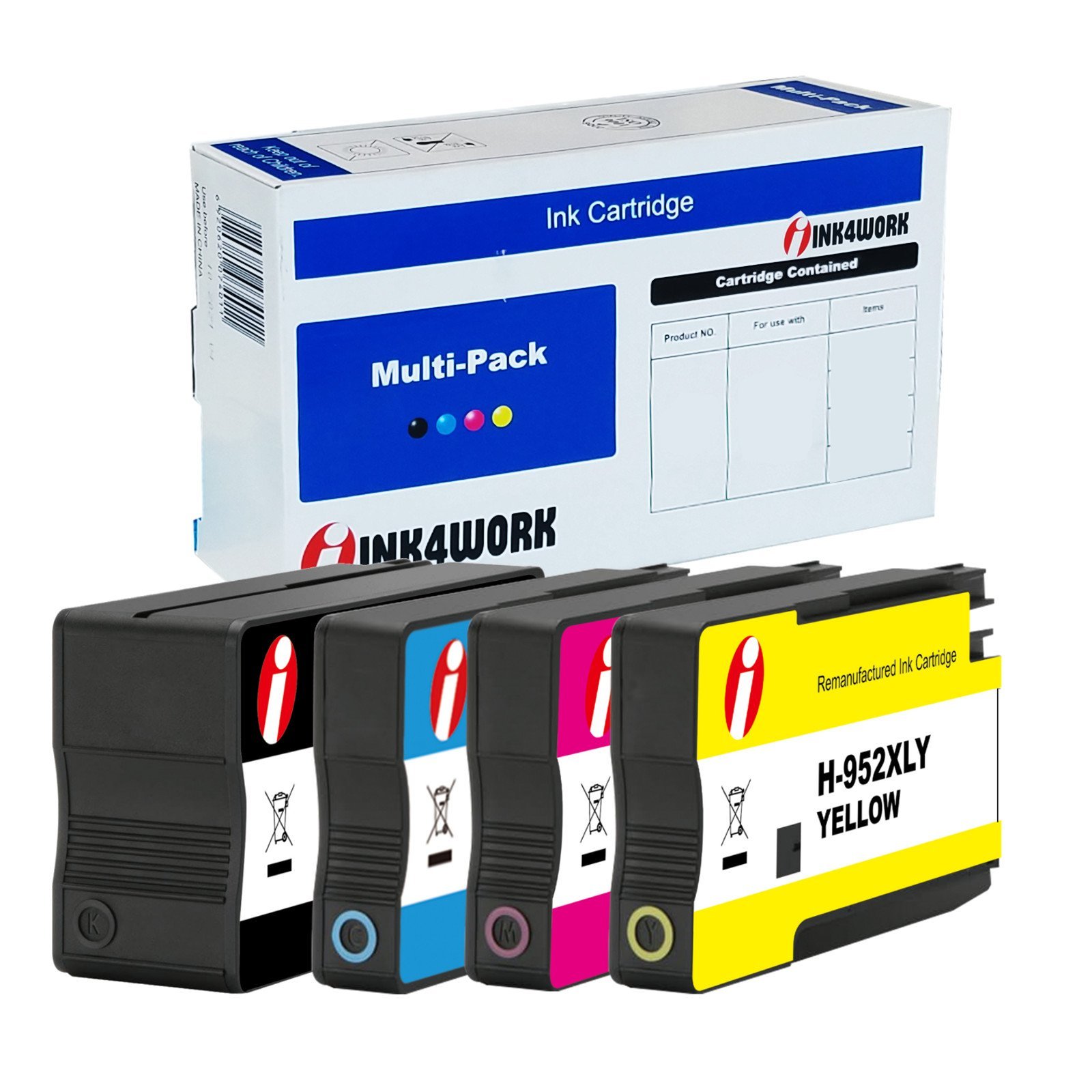 4pk 952XL 952 XL Ink Cartridges For HP OfficeJet Pro 7740 8210 8216 8218