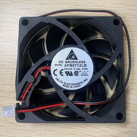 For Delta AFB0712LB 7015 7CM 12V 0.14A 2-wire CPU dual ball cooling fan