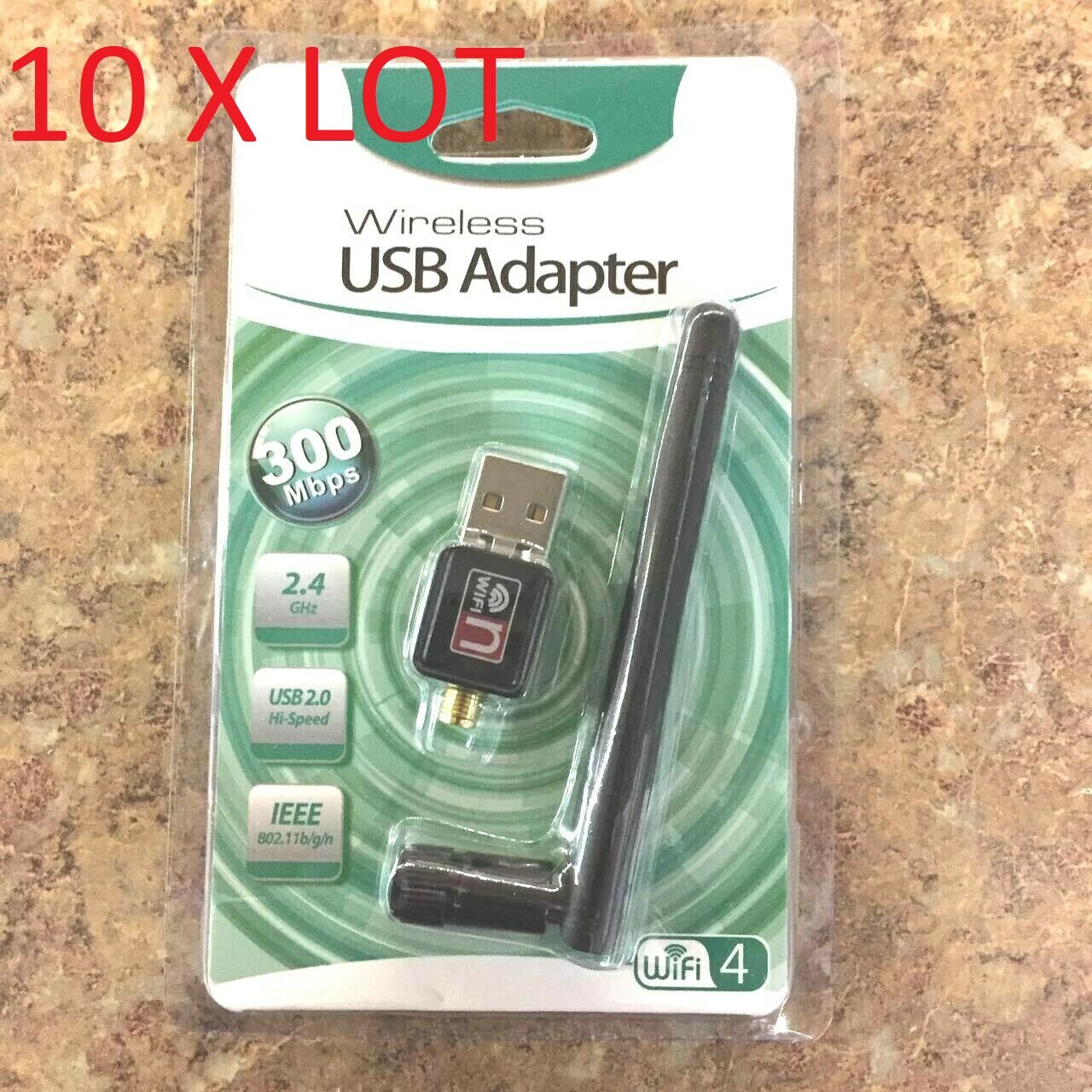 10X W/Antenna 300n 300Mbps Mini Wireless USB Wifi Adapter Network 802.11n/g/b